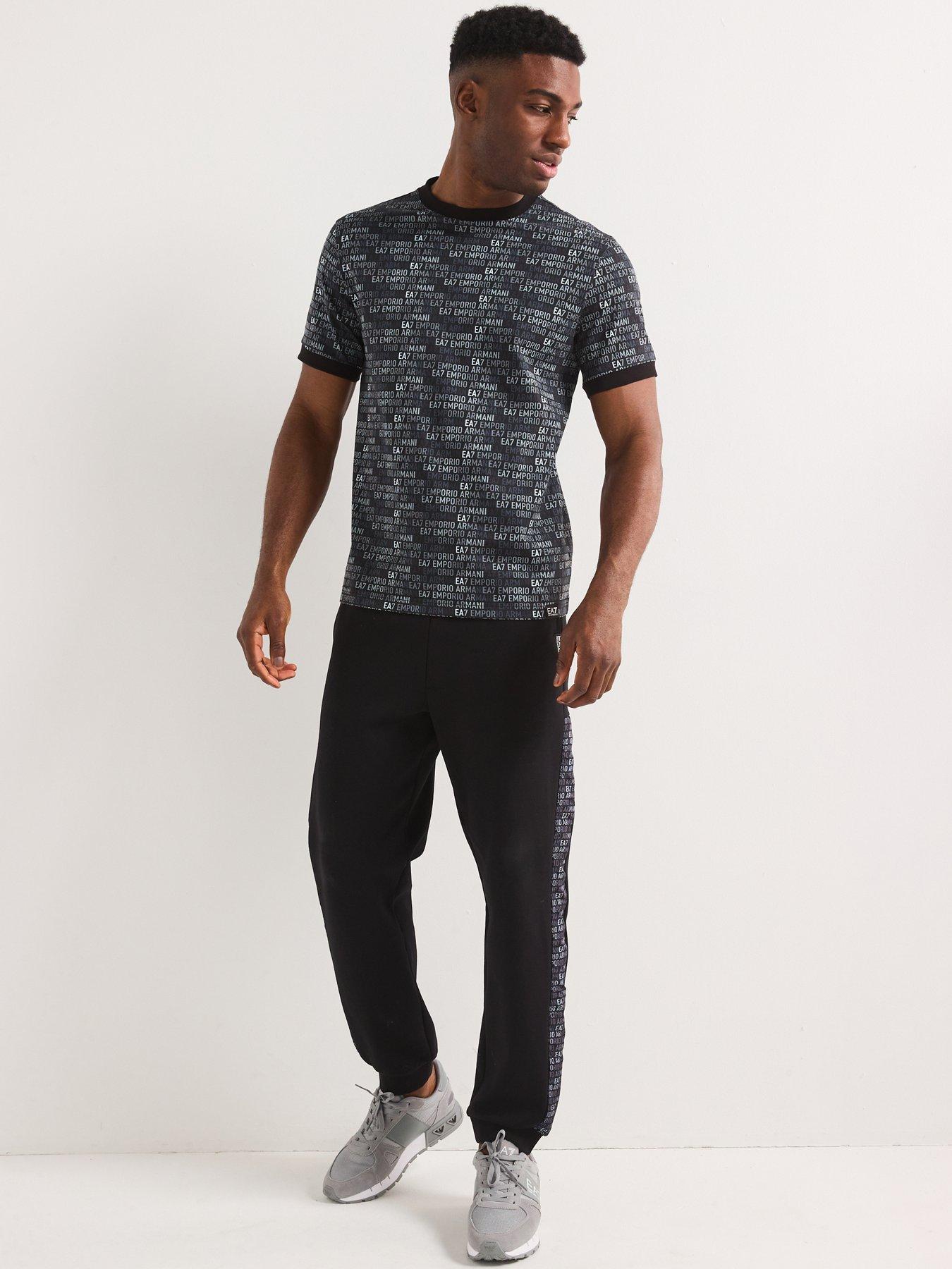 Image 3 of 6 of EA7 Emporio Armani Train Monogram Joggers - Black