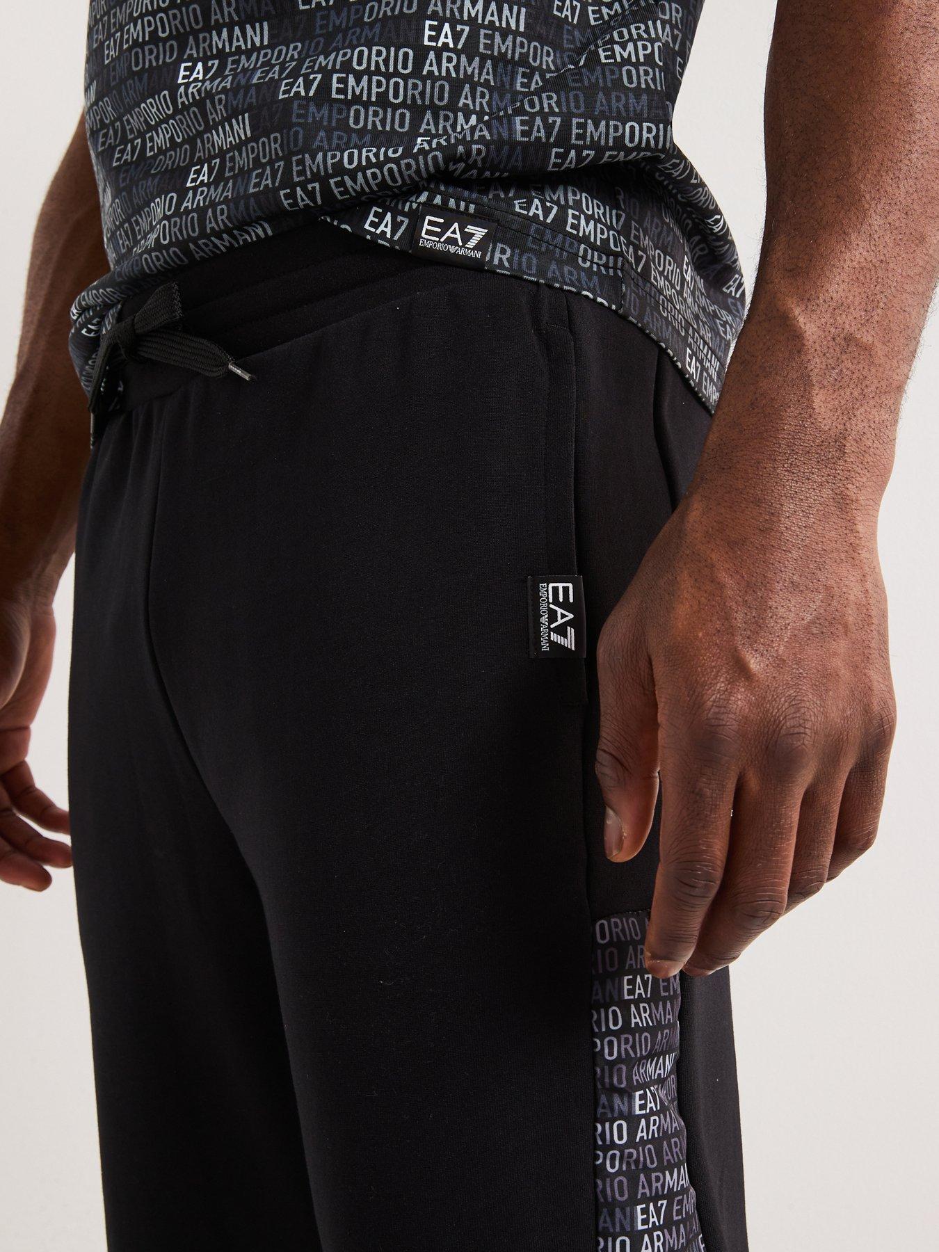 Image 4 of 6 of EA7 Emporio Armani Train Monogram Joggers - Black
