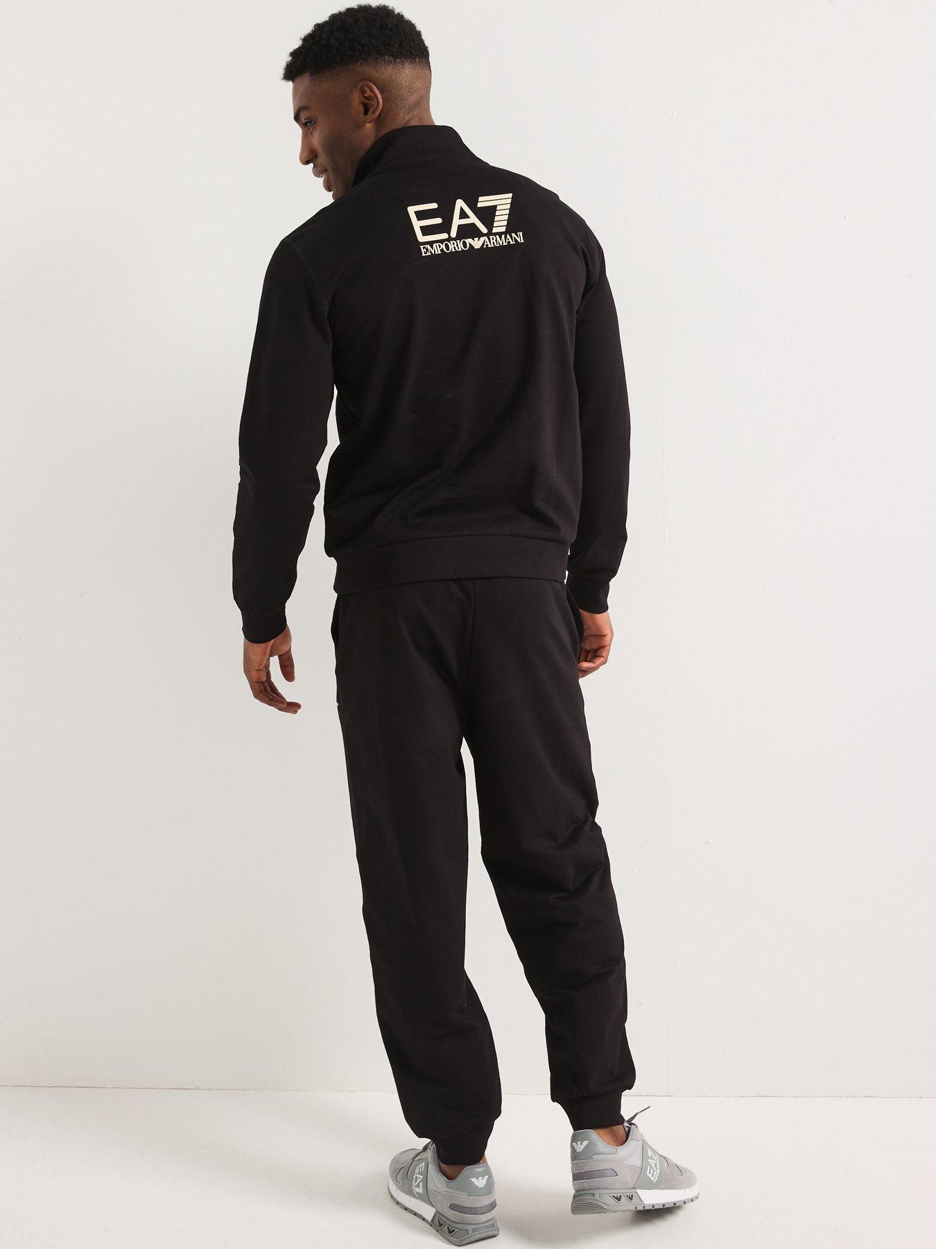Image 2 of 5 of EA7 Emporio Armani Train Visibility Zip Neck Tracksuit - Black