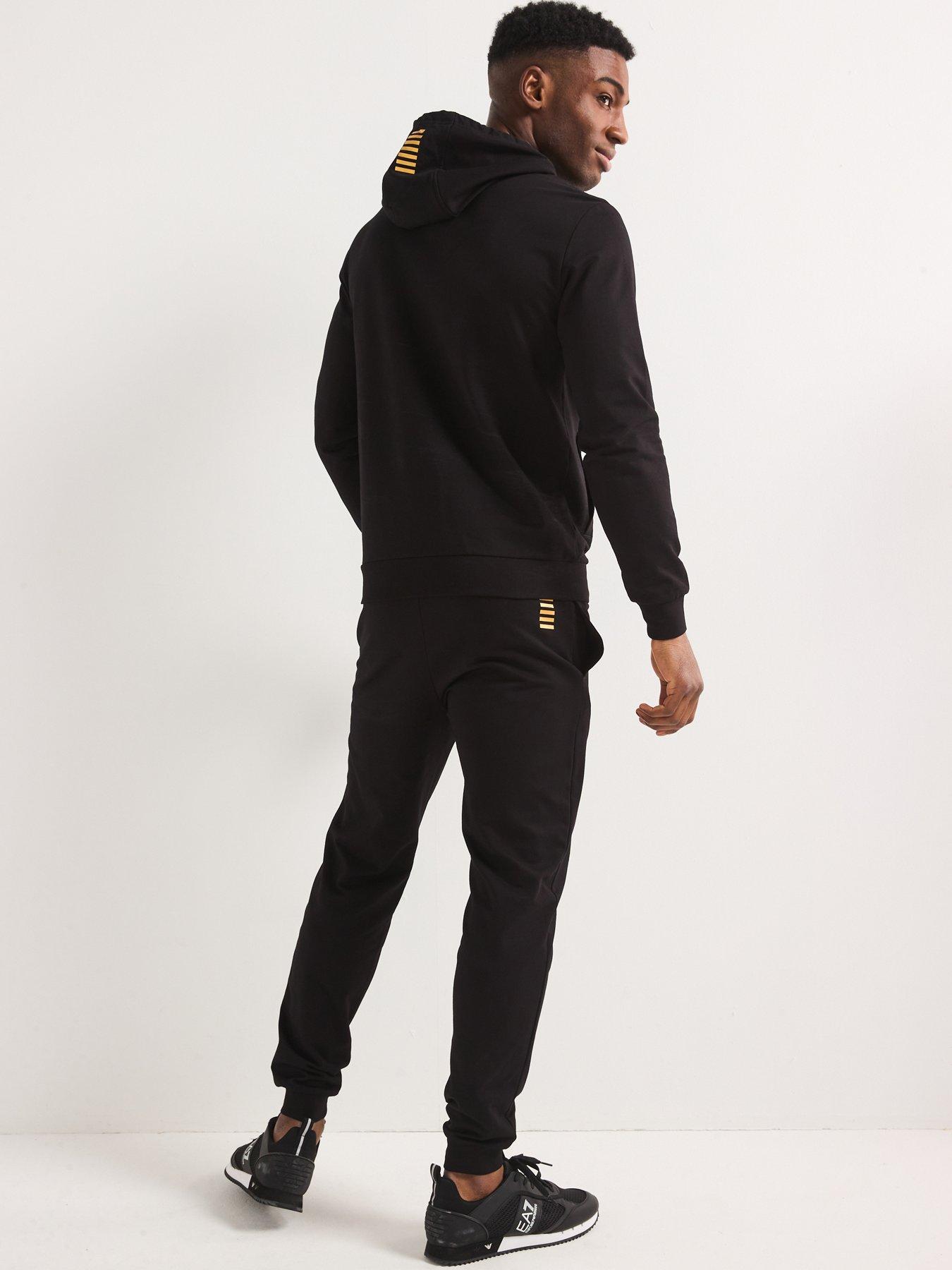  image of ea7-emporio-armani-train-core-id-hooded-tracksuit-black