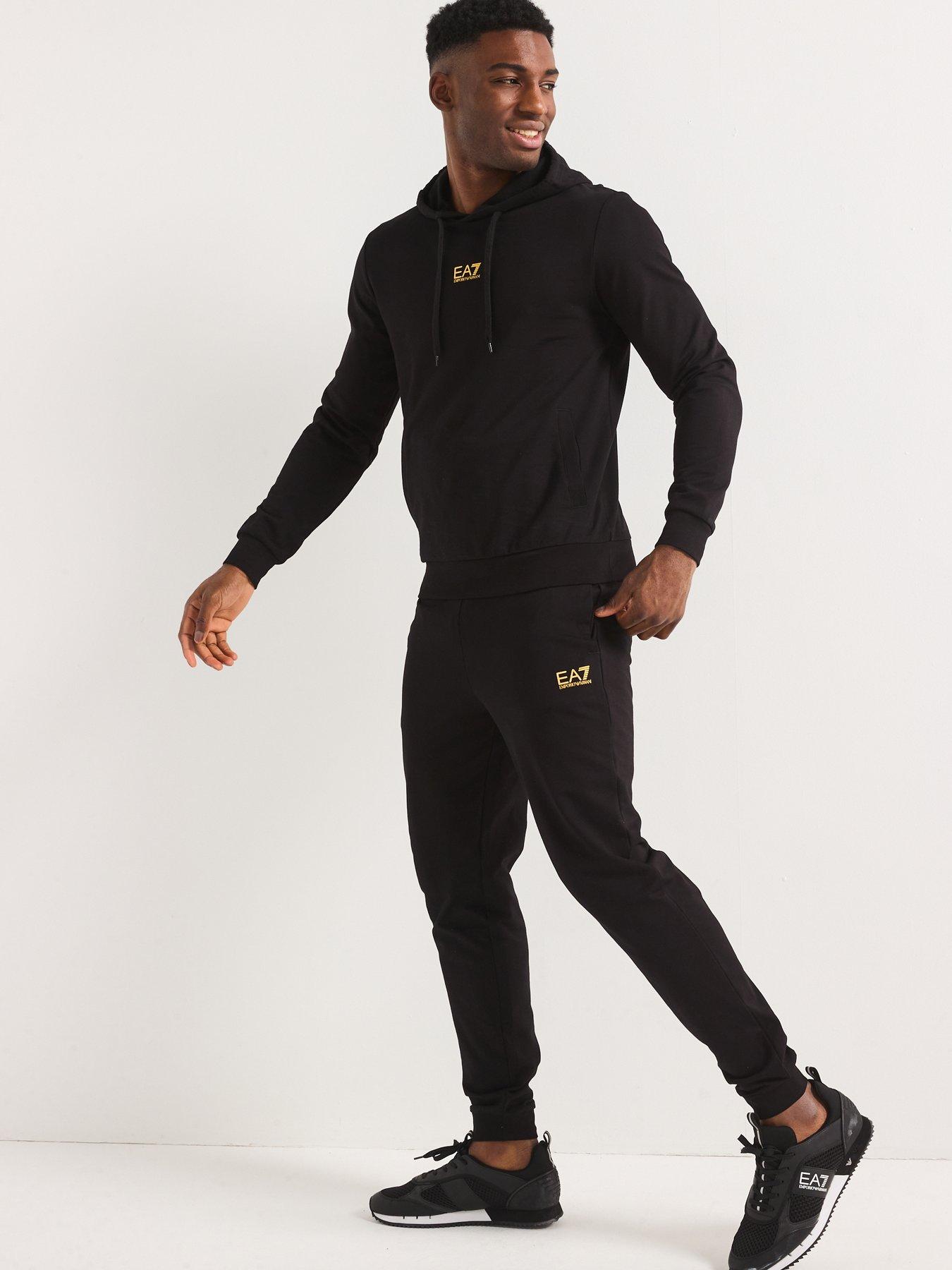  image of ea7-emporio-armani-train-core-id-hooded-tracksuit-black