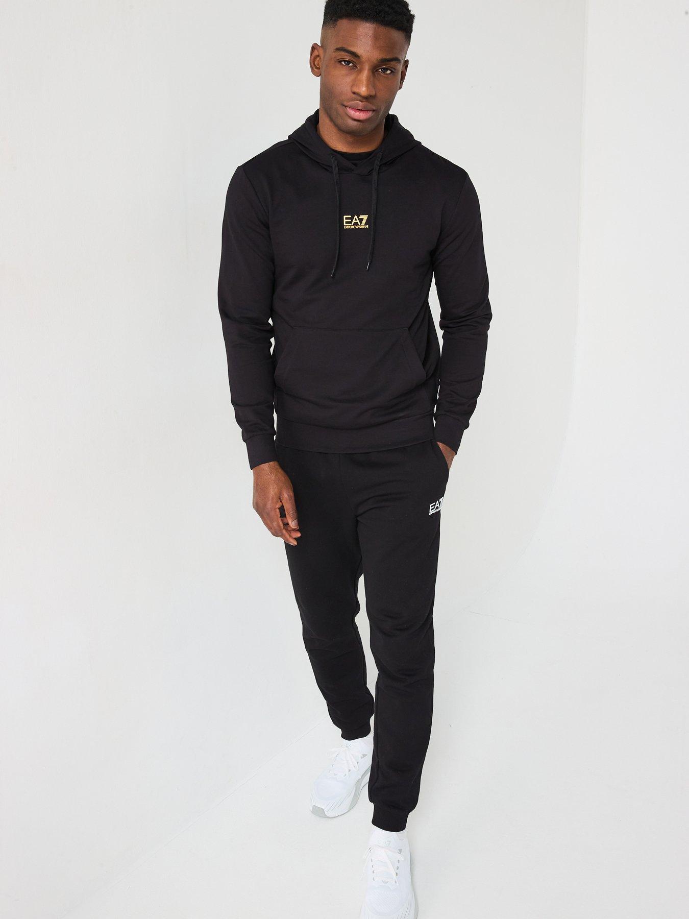  image of ea7-emporio-armani-train-core-id-overhead-hoodie-black
