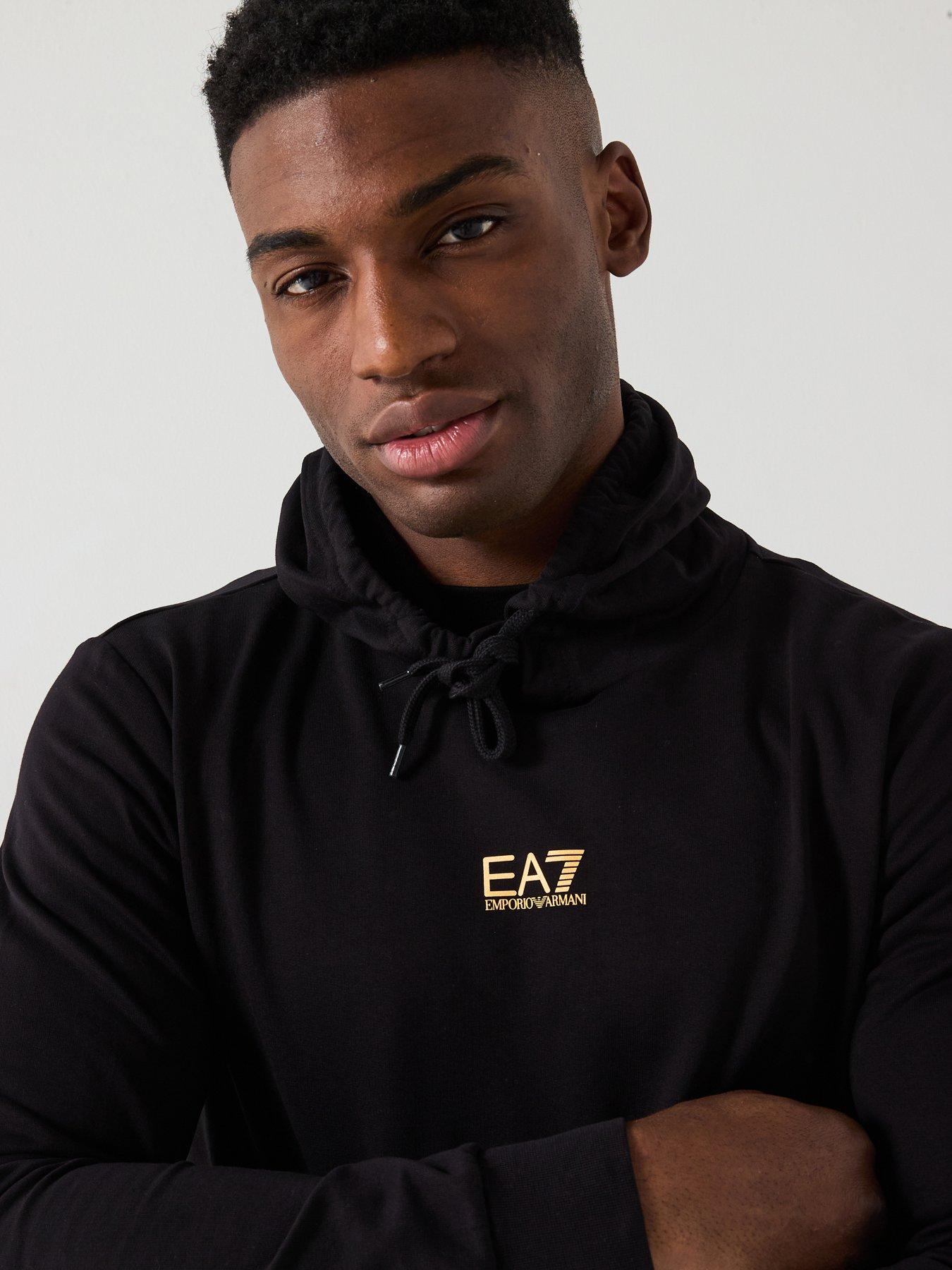  image of ea7-emporio-armani-train-core-id-overhead-hoodie-black