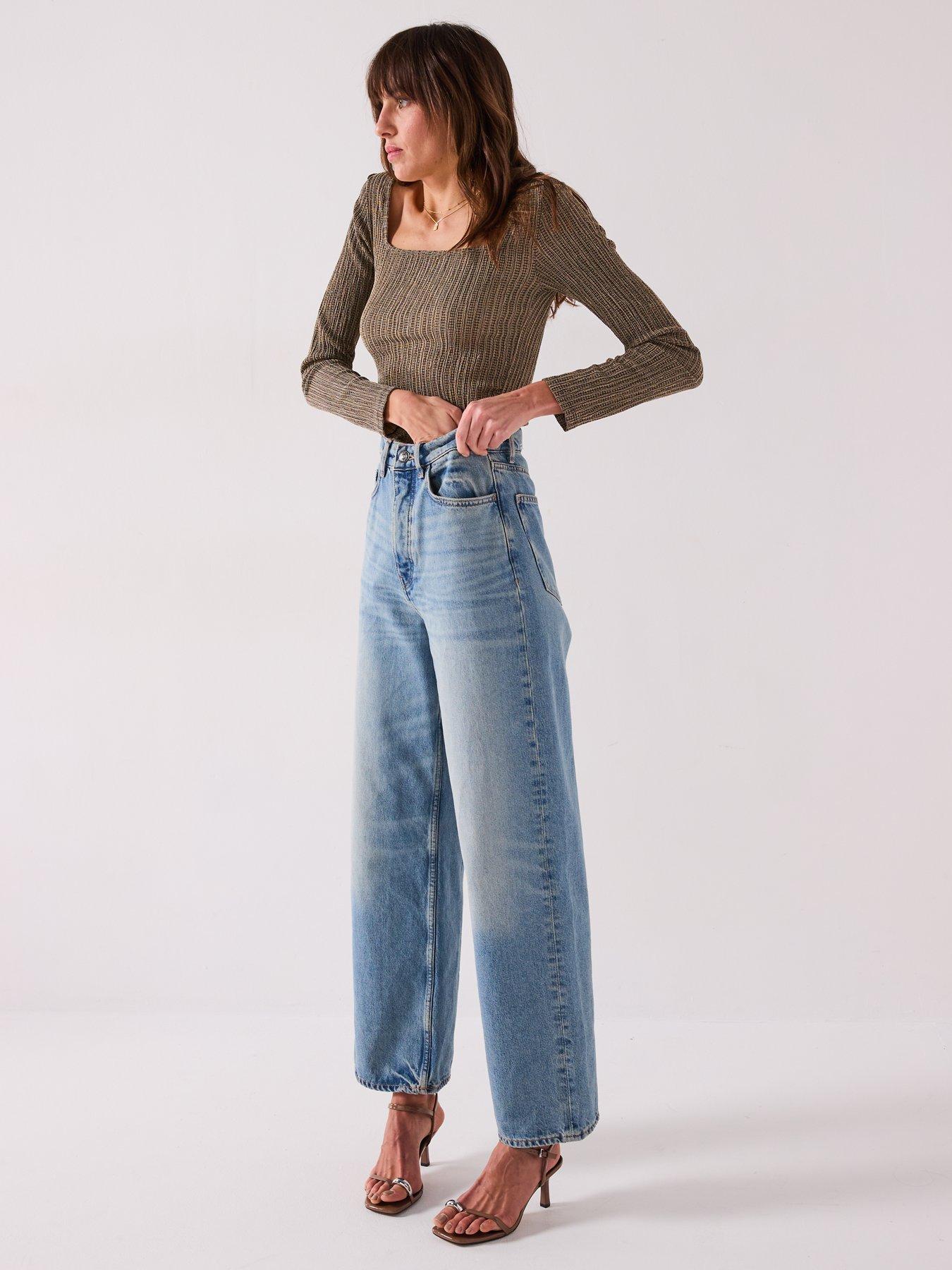 Image 5 of 6 of V by Very Textured Long Sleeve Top Co-Ord - Mono