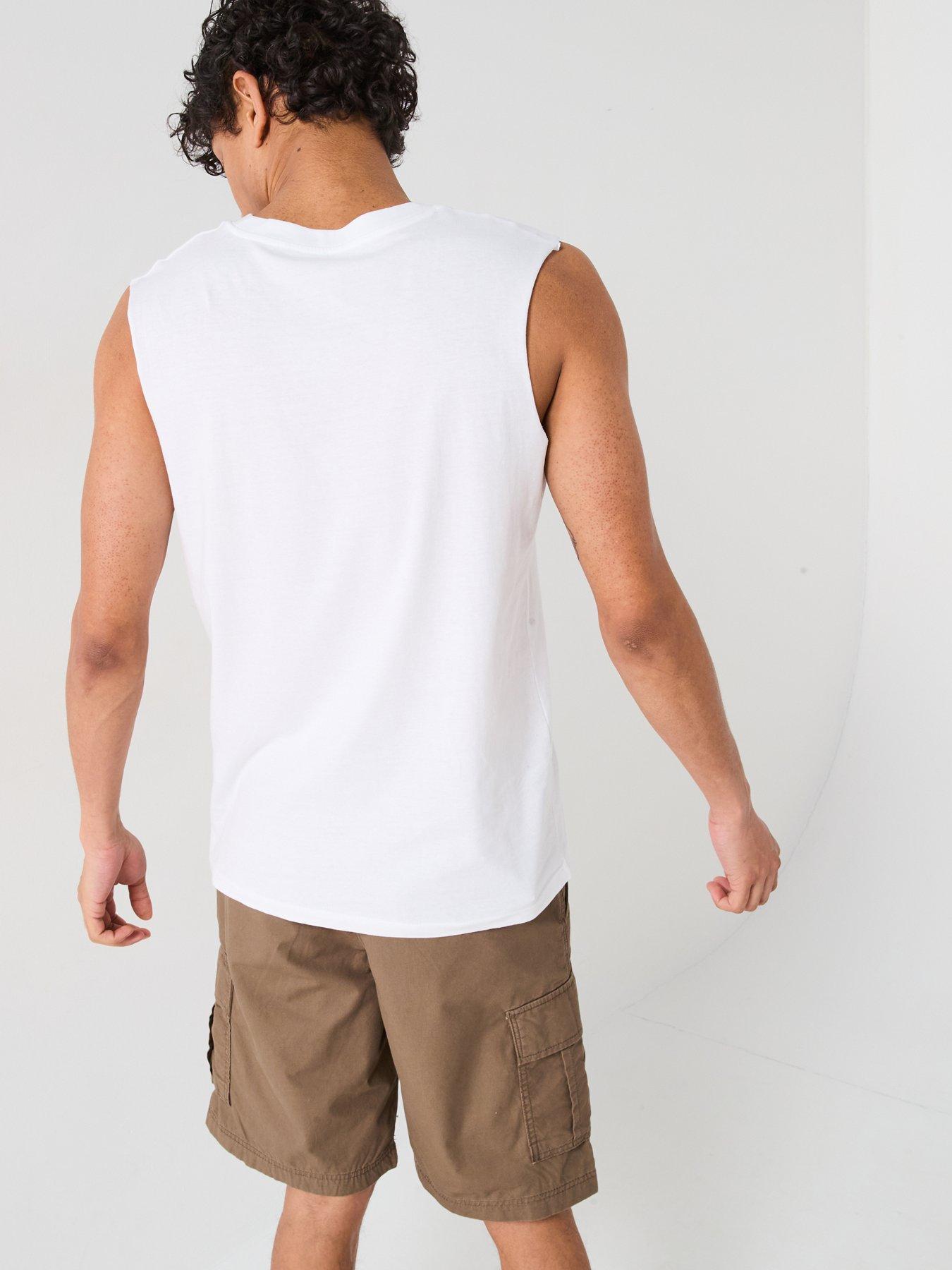 image of jack-jones-split-graphic-vest-white