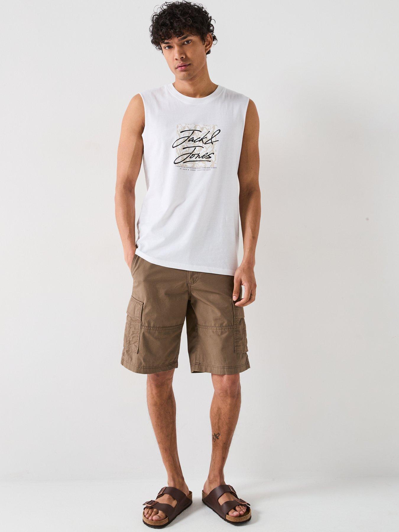  image of jack-jones-split-graphic-vest-white