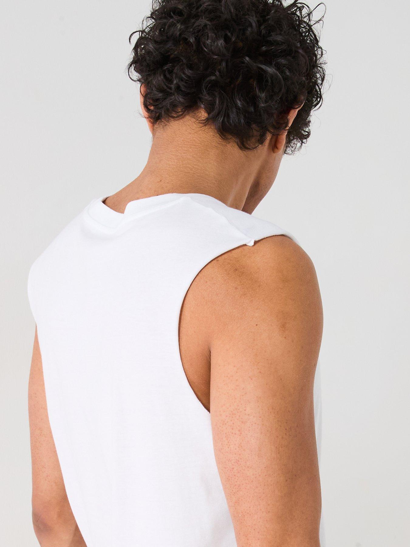 image of jack-jones-split-graphic-vest-white