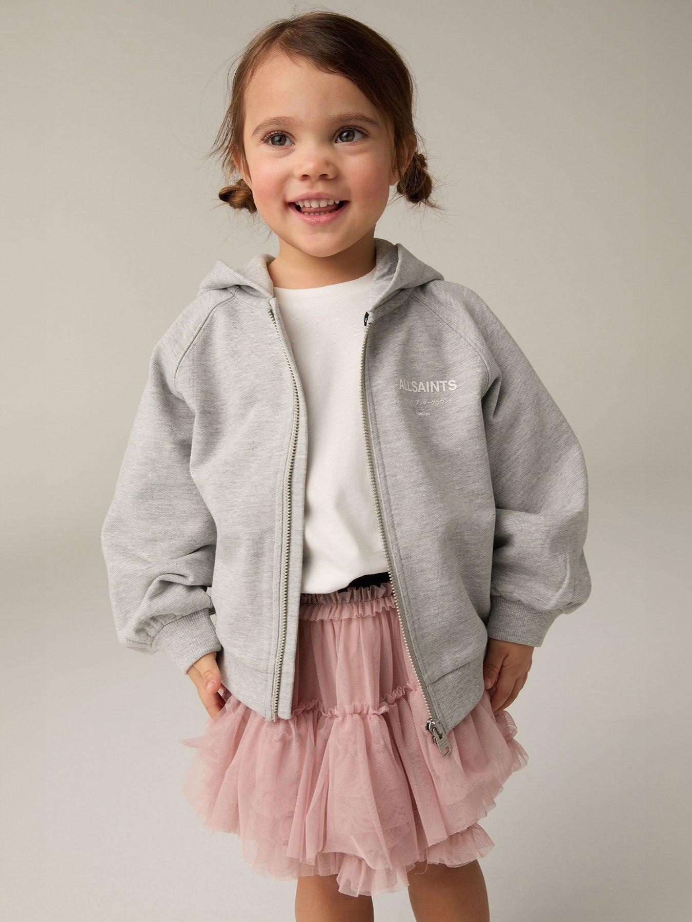 undefined All Saints Zip Hoodie - Grey