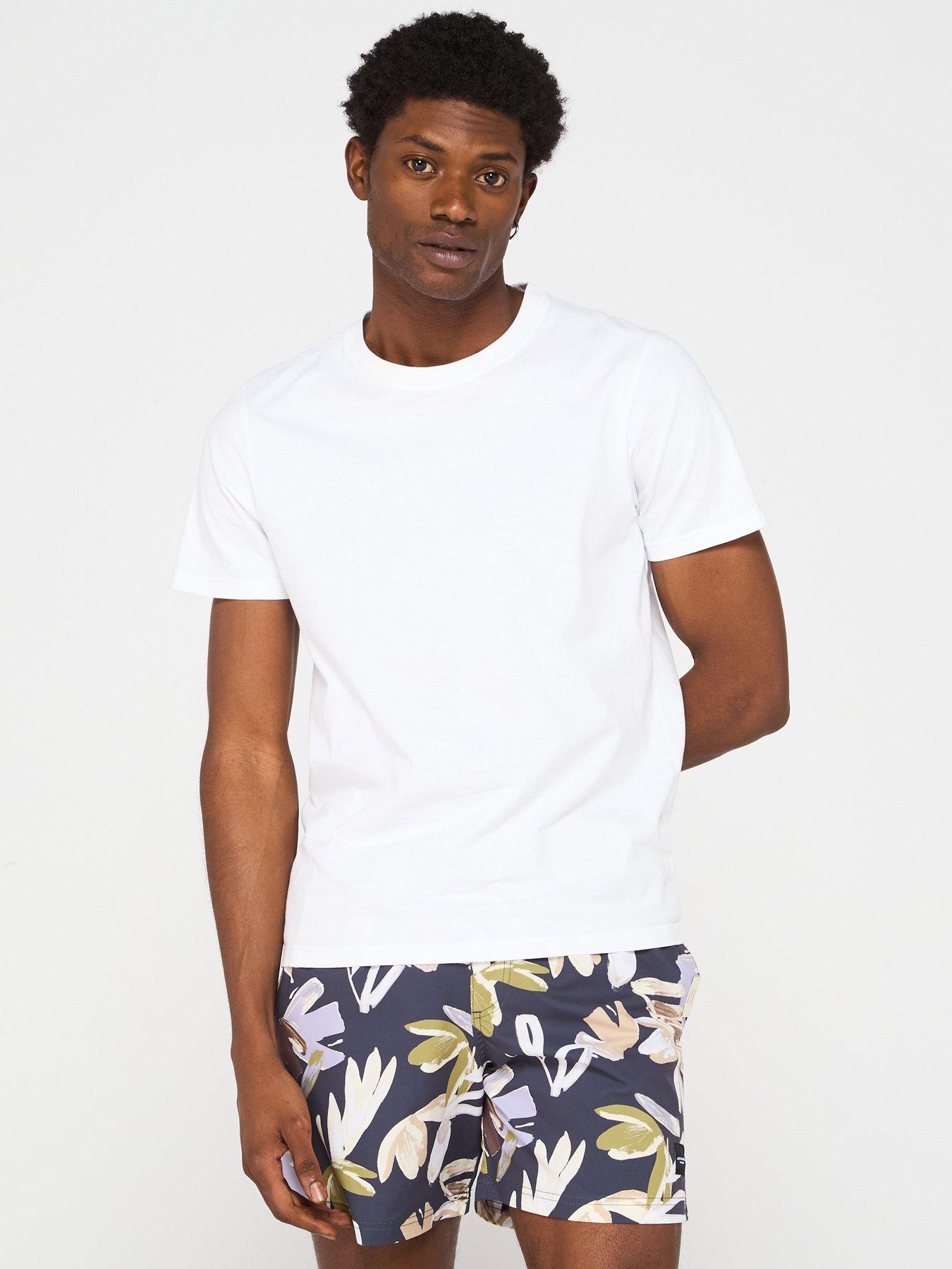  image of jack-jones-maui-flower-print-swim-shorts-iron-gate