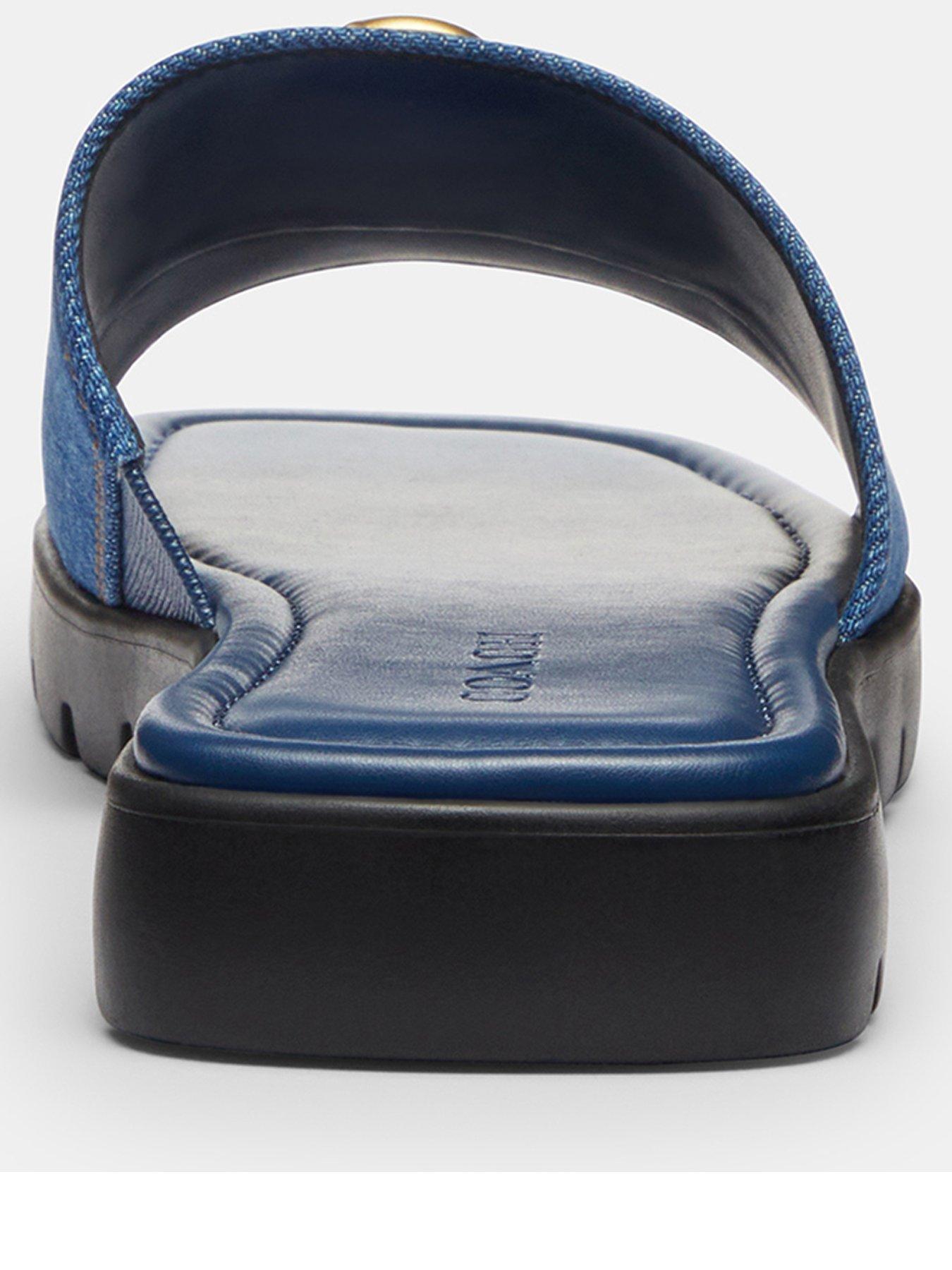 Image 3 of 5 of COACH Florence Denim Sandals - Blue