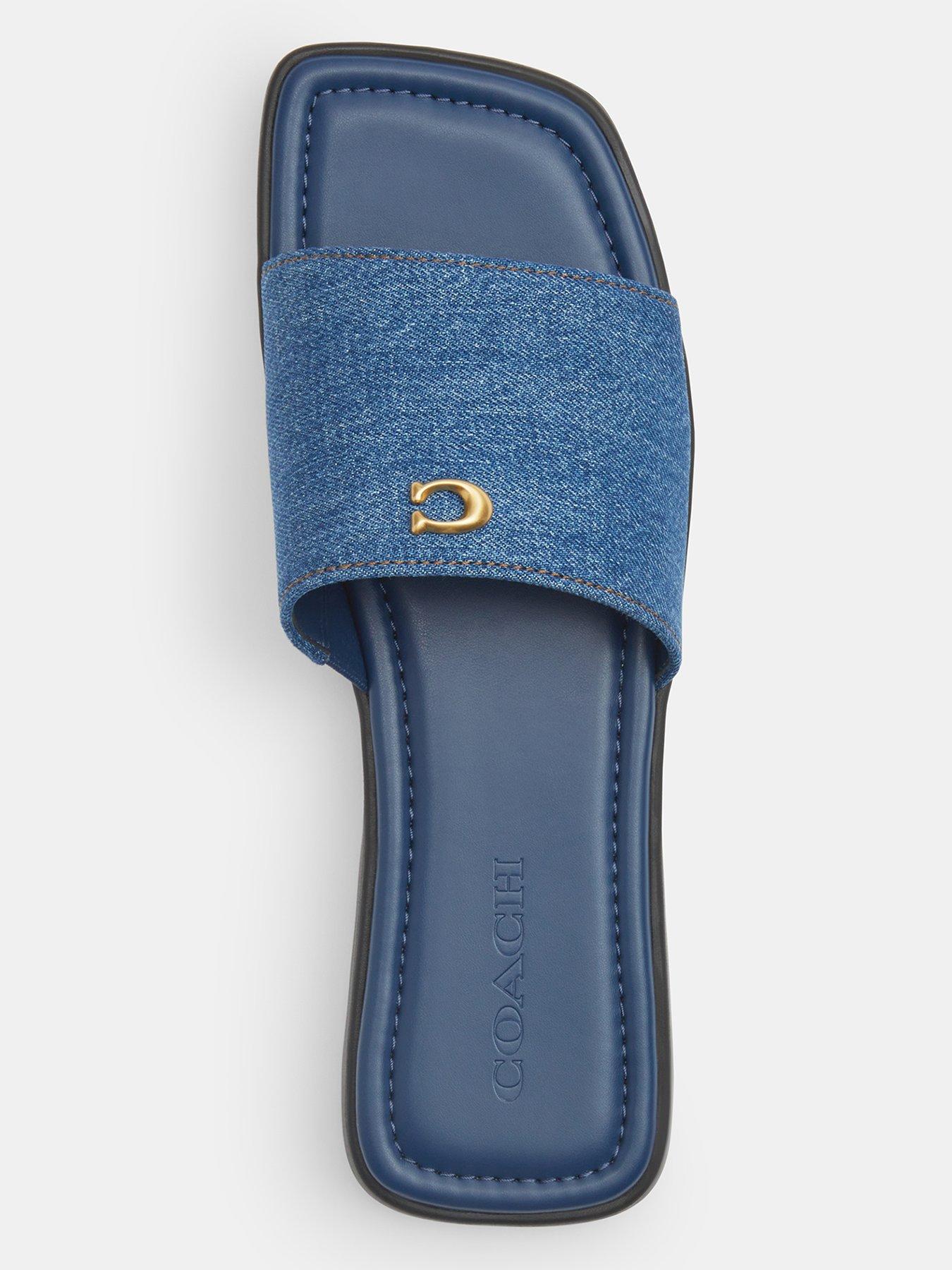 Image 4 of 5 of COACH Florence Denim Sandals - Blue