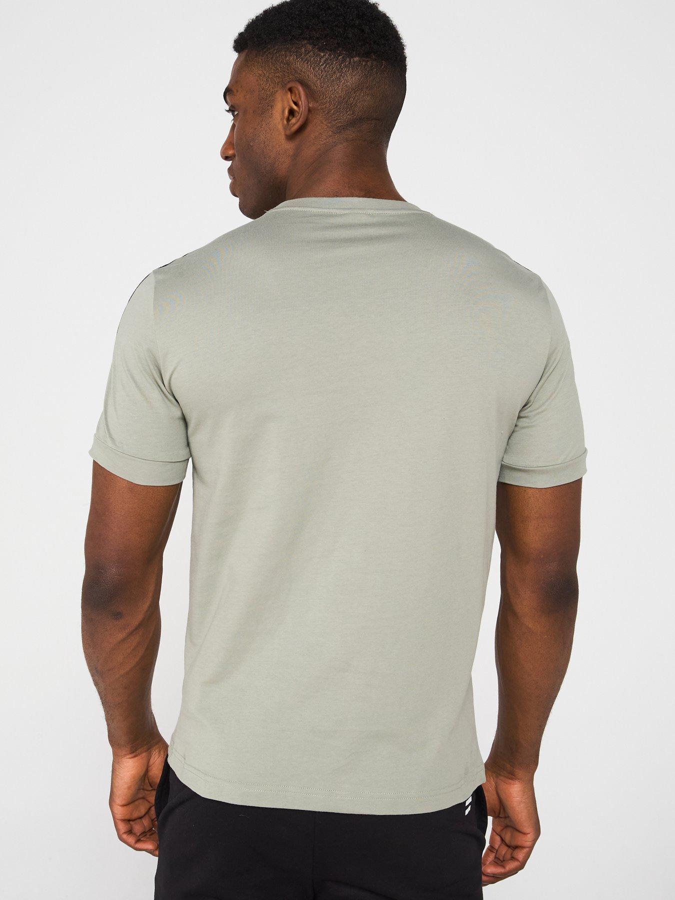  image of ea7-emporio-armani-sporty-logo-taped-crew-t-shirt-grey