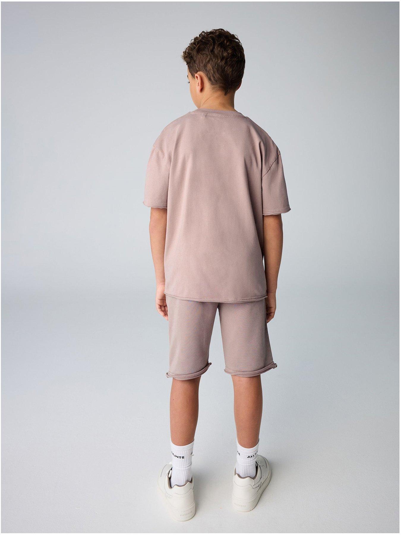  image of smallsaints-all-saints-t-shirt-and-shorts-set-pink