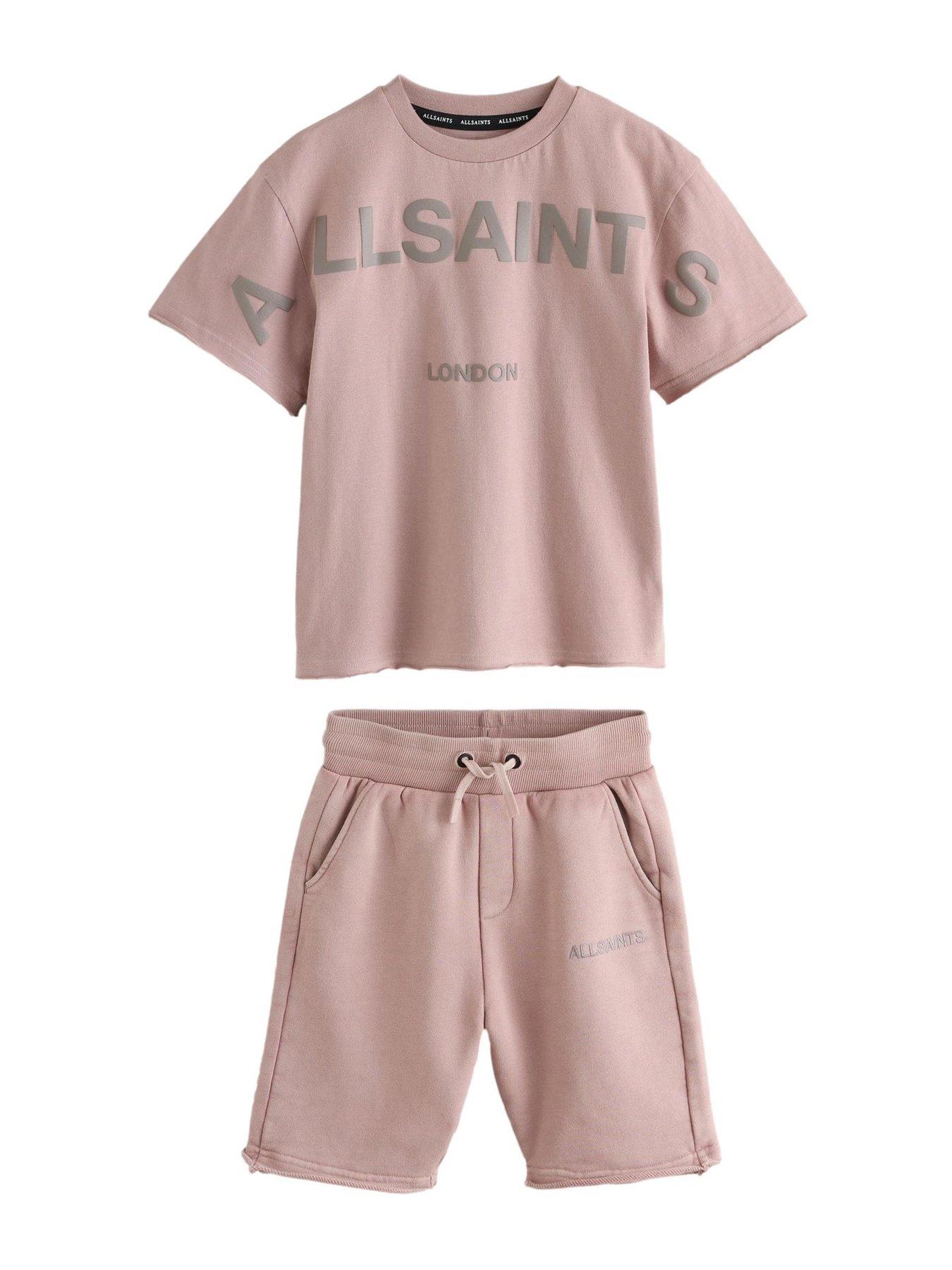  image of smallsaints-all-saints-t-shirt-and-shorts-set-pink