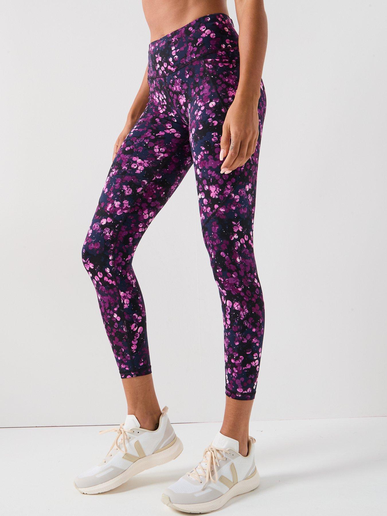 undefined Womens Training Power 7/8 Workout Leggings - Purple