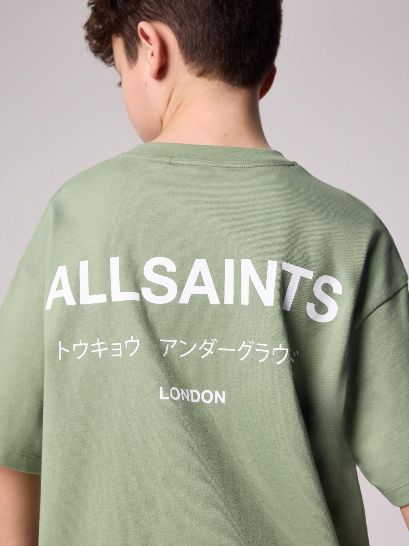  image of smallsaints-all-saints-boys-logo-t-shirt-green