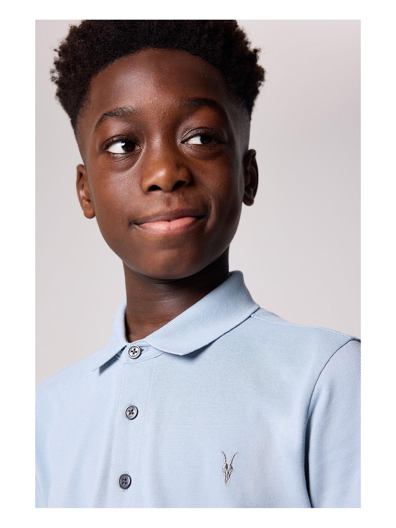  image of smallsaints-boys-short-sleeve-polo-shirt-blue