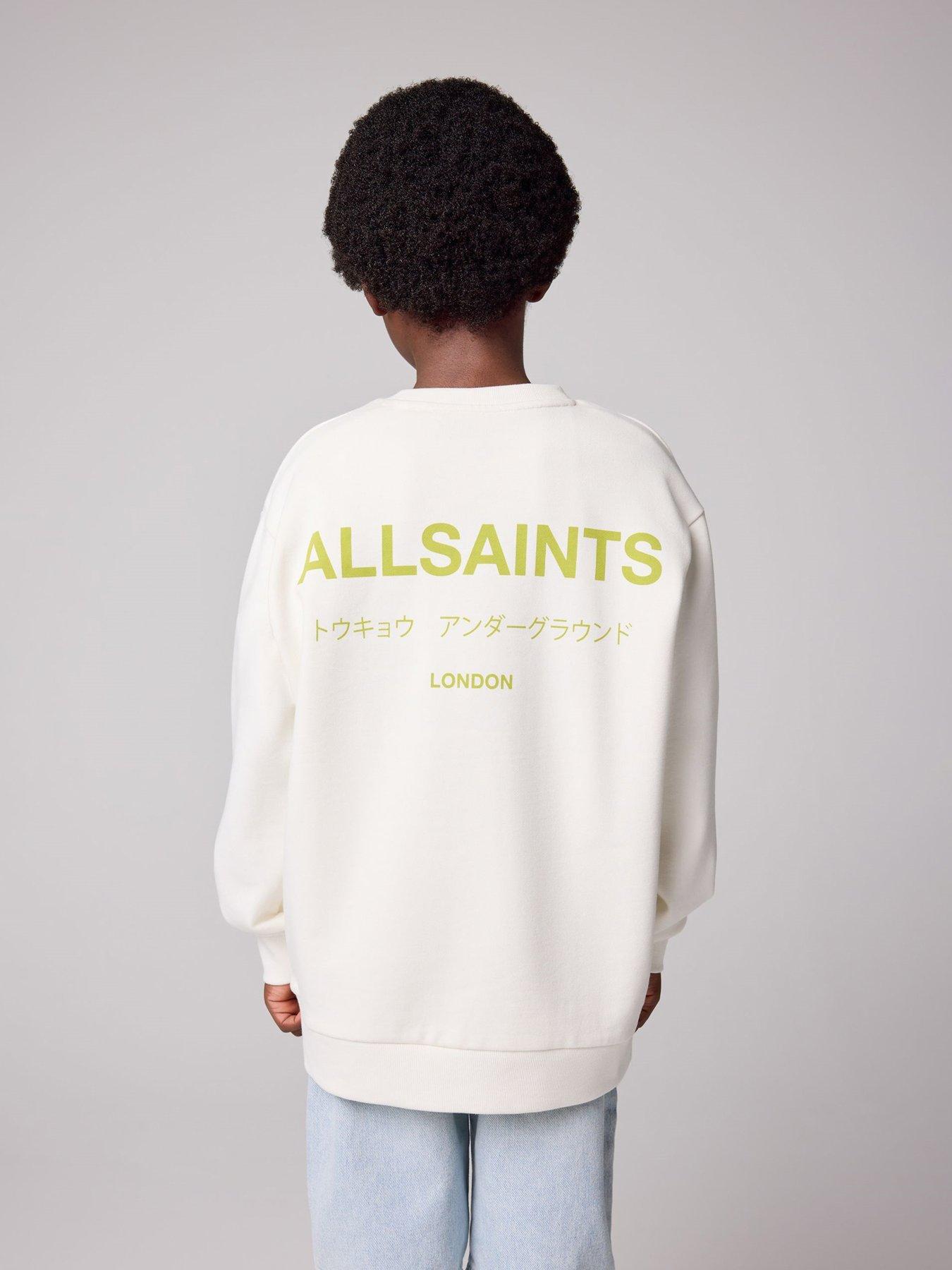undefined Boys Neon Backprint Sweatshirt - White