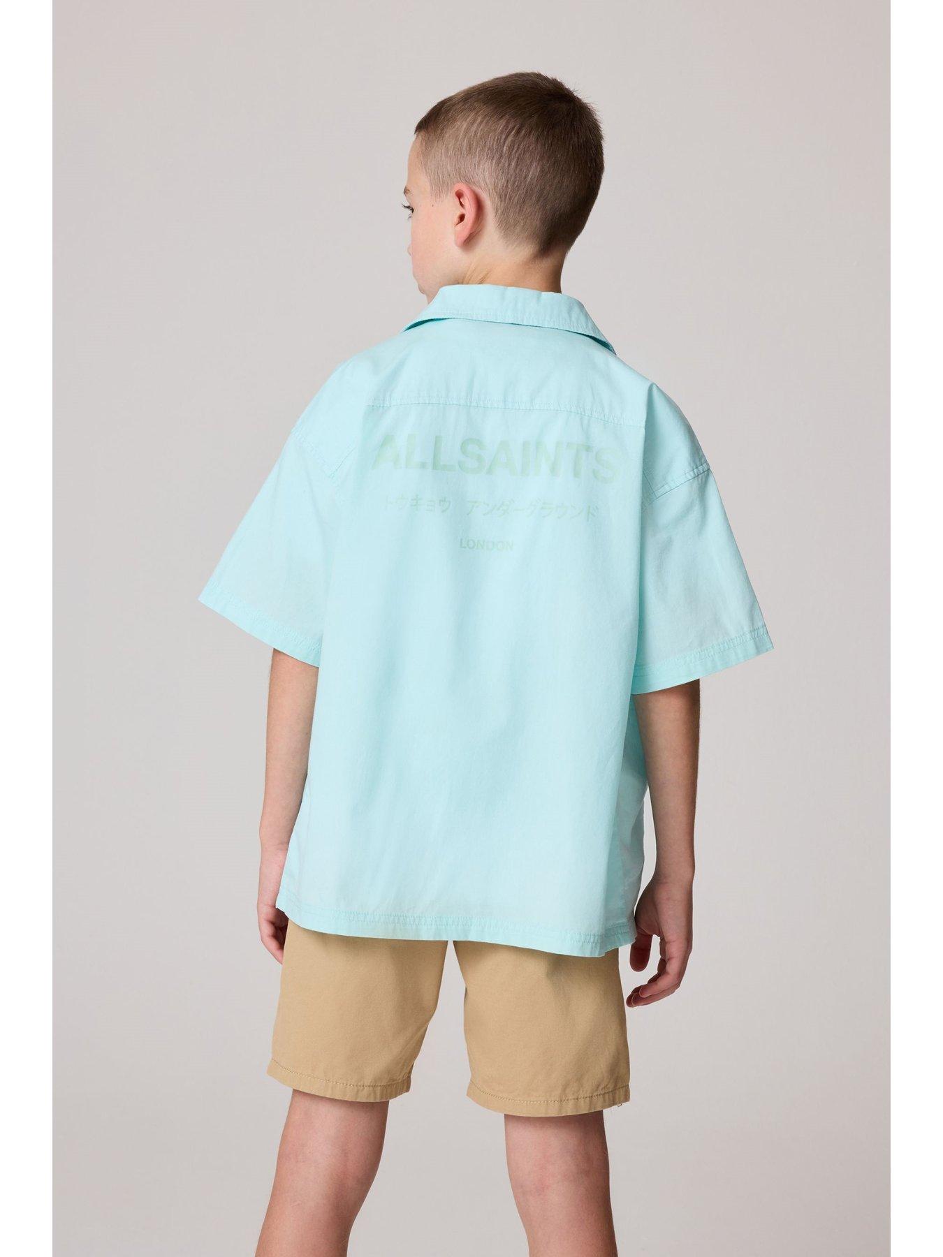  image of smallsaints-boys-short-sleeve-shirt-set-blue