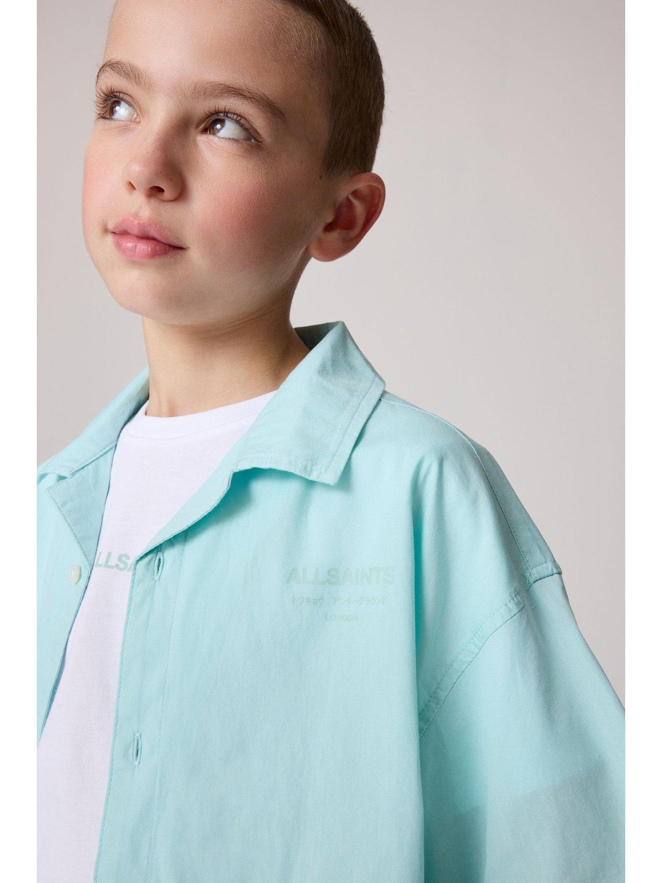  image of smallsaints-boys-short-sleeve-shirt-set-blue