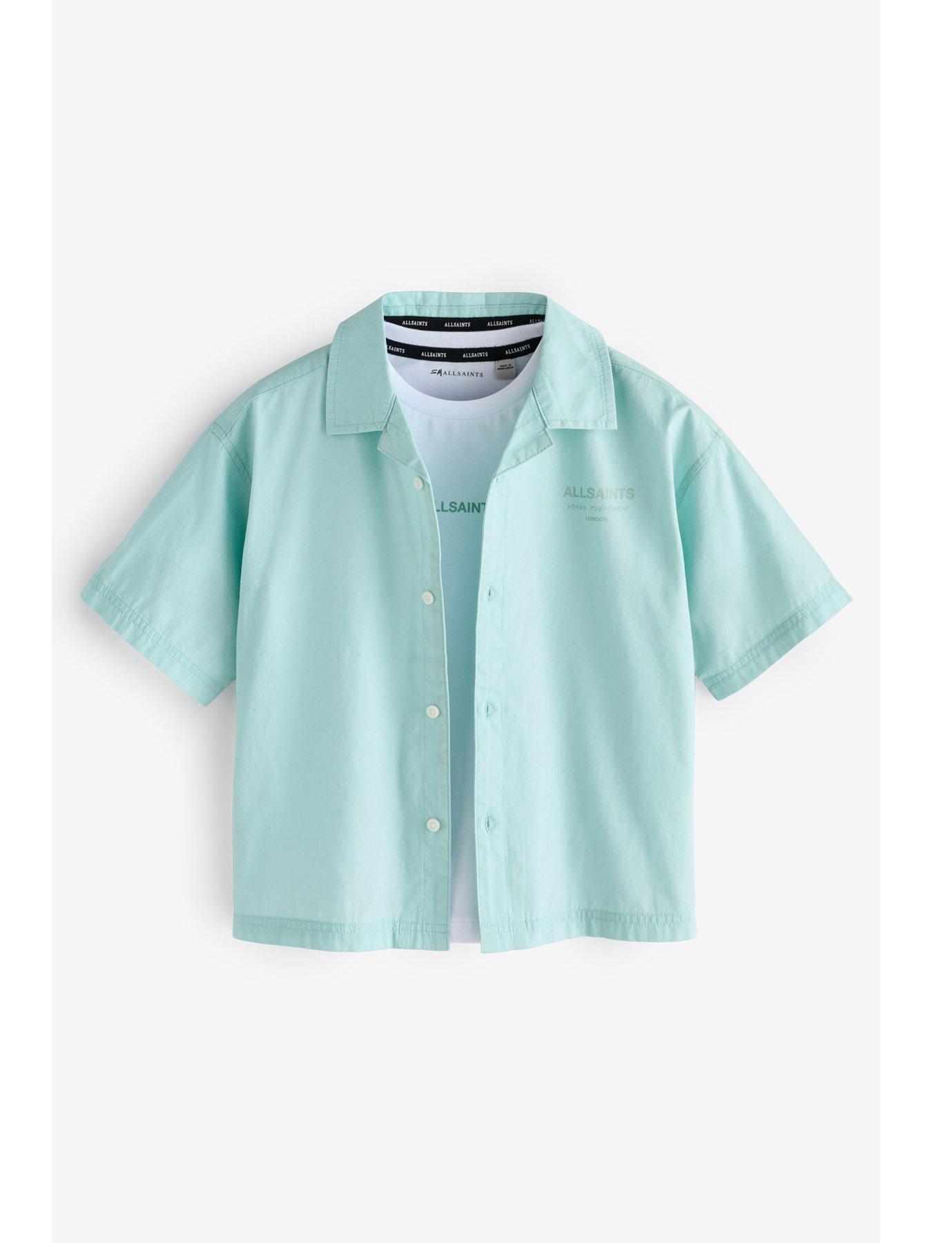  image of smallsaints-boys-short-sleeve-shirt-set-blue