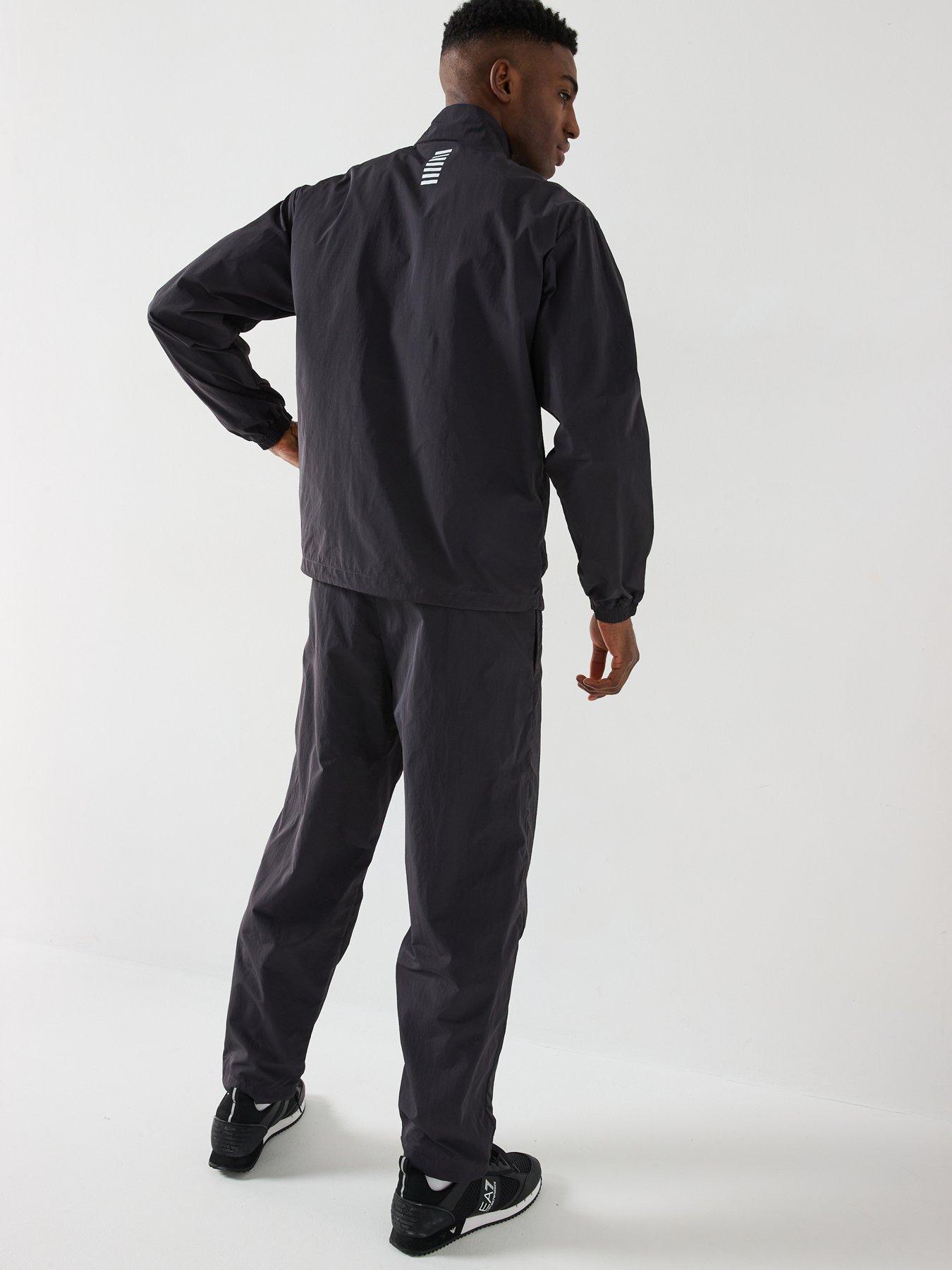 Image 2 of 6 of EA7 Emporio Armani Funnel Zip Through Nylon Tracksuit - Dark Brown