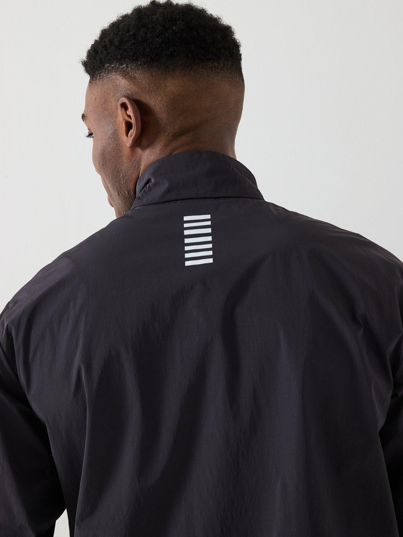 Image 5 of 6 of EA7 Emporio Armani Funnel Zip Through Nylon Tracksuit - Dark Brown