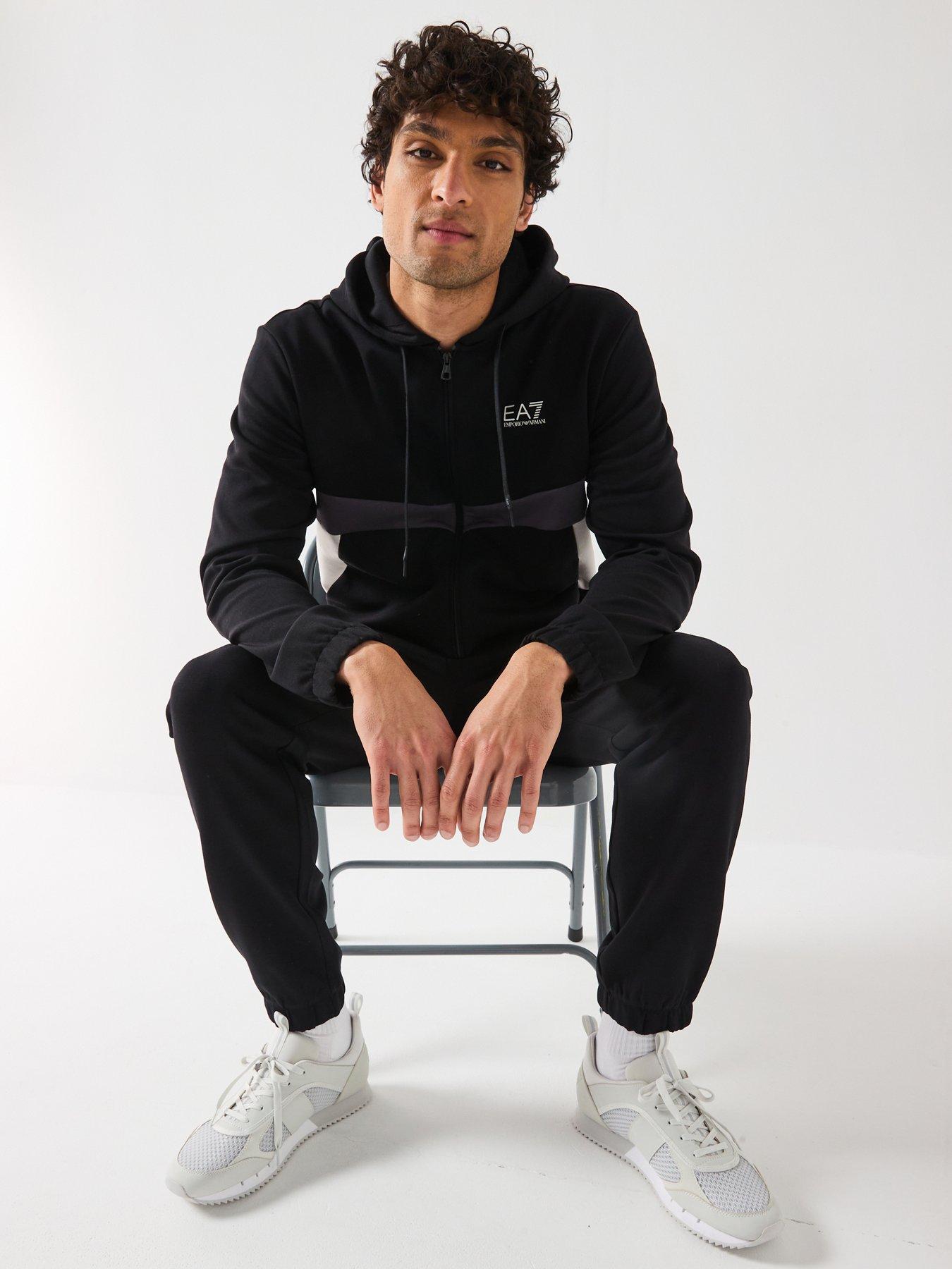 Image 4 of 6 of EA7 Emporio Armani Colour Block Tracksuit - Black