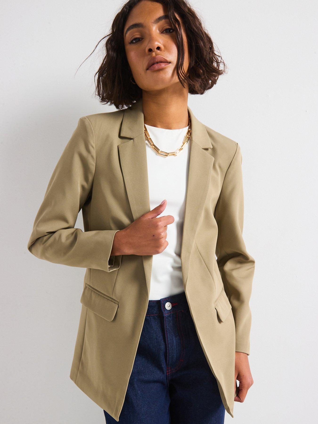 pieces-oversized-blazer-green