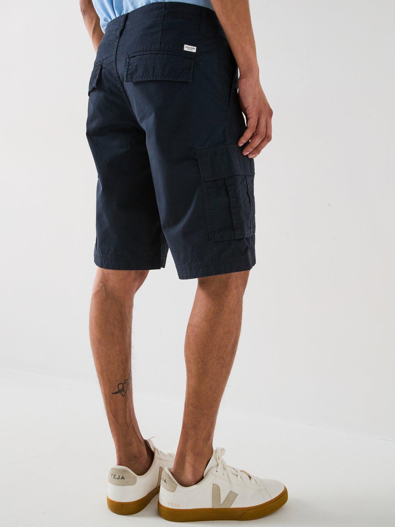  image of jack-jones-cole-mateo-cargo-shorts-dark-navy