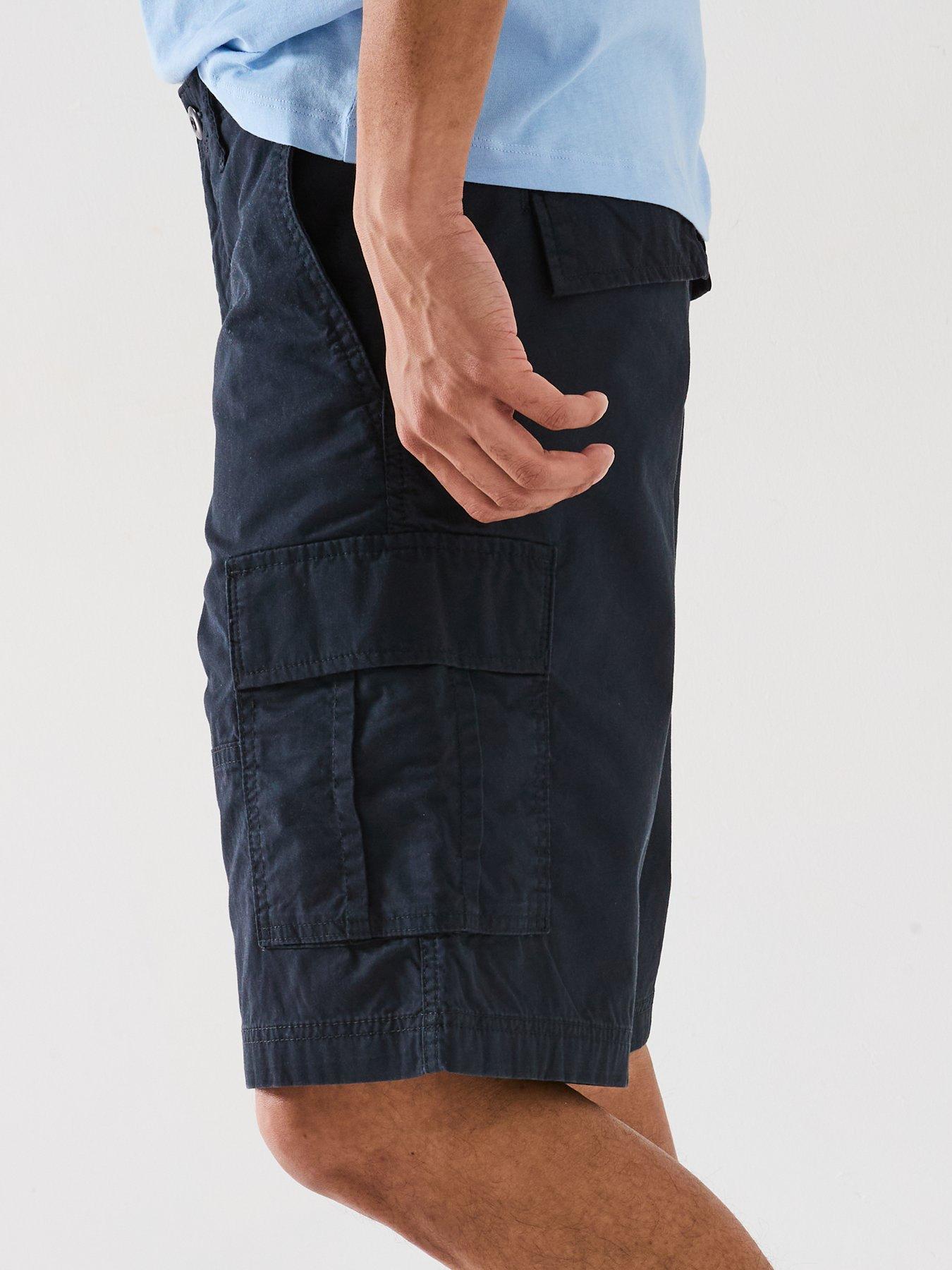  image of jack-jones-cole-mateo-cargo-shorts-dark-navy