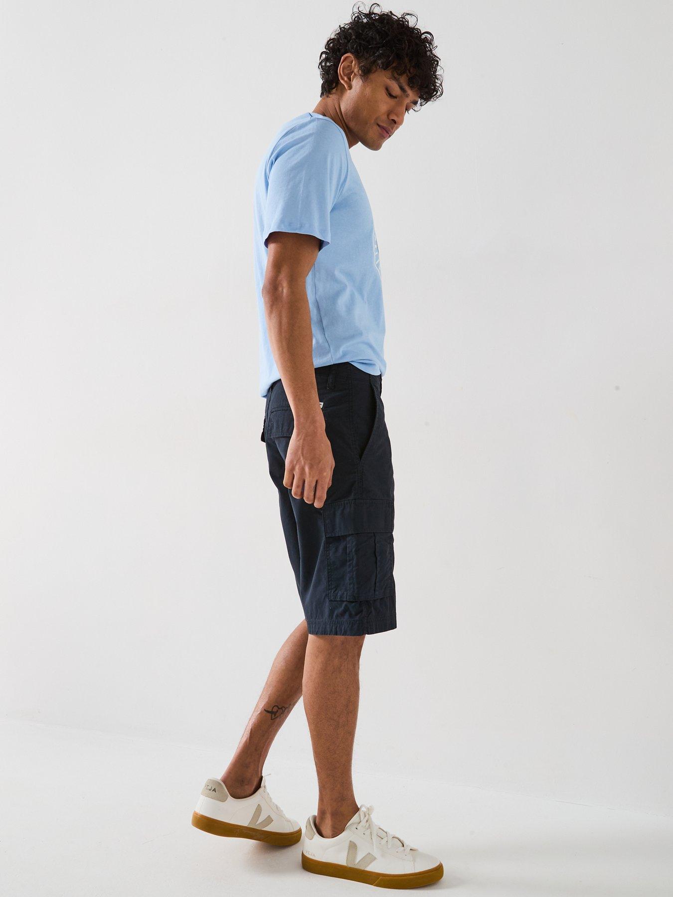  image of jack-jones-cole-mateo-cargo-shorts-dark-navy