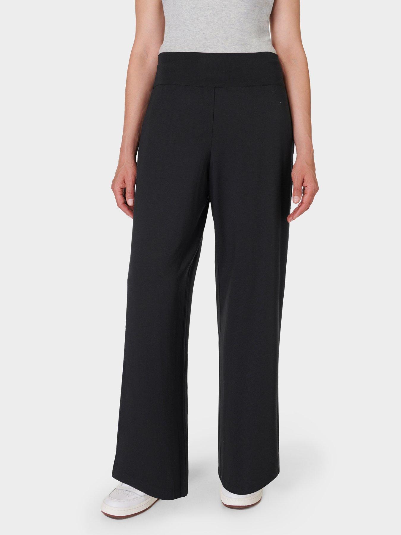 Image 1 of 6 of Sweaty Betty Womens Training Modal Wide Leg Trouser - Black