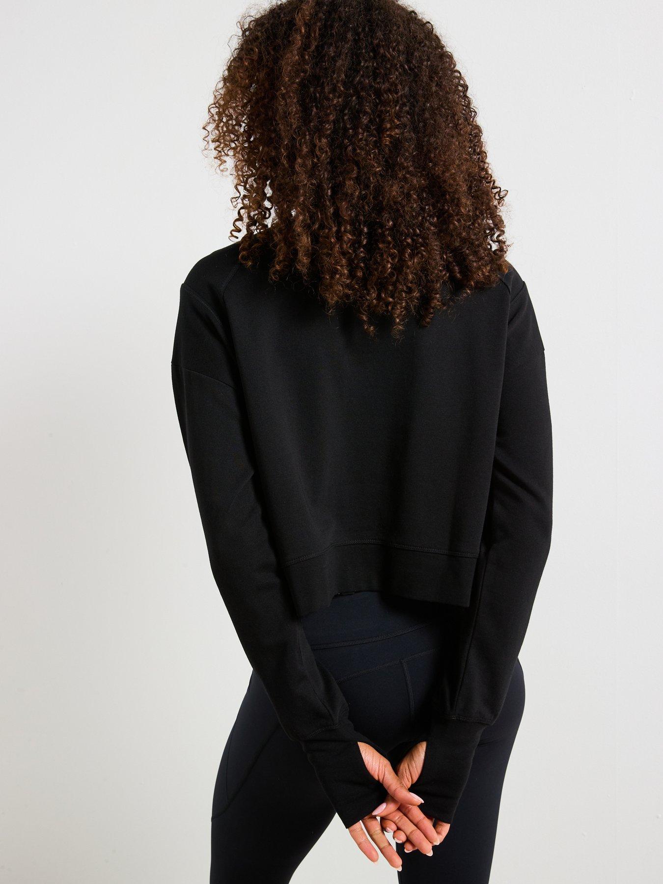  image of sweaty-betty-womens-training-after-class-sweatshirt-black