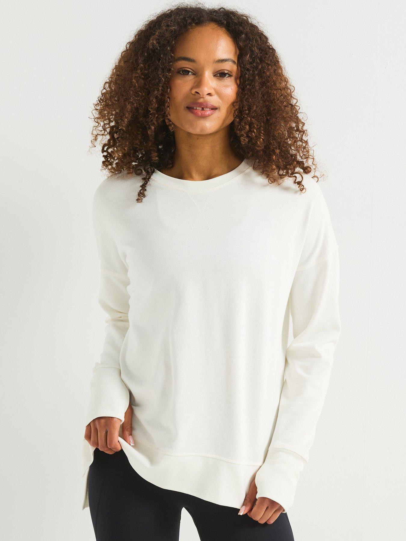 undefined Womens Training After Class Longline Sweatshirt - White