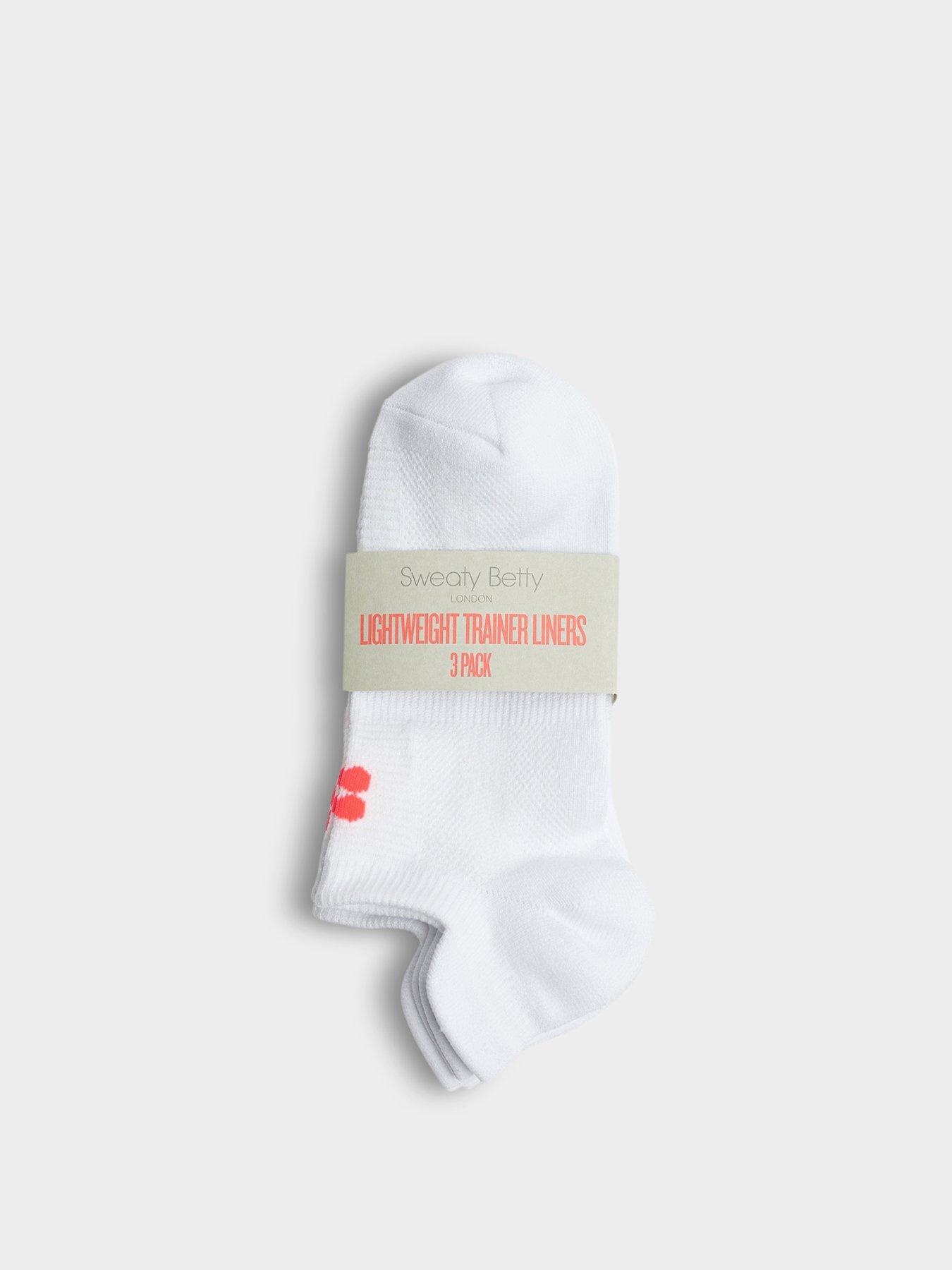 Image 2 of 5 of Sweaty Betty Womens Training Lightweight Trainer Socks 3 Pack - White