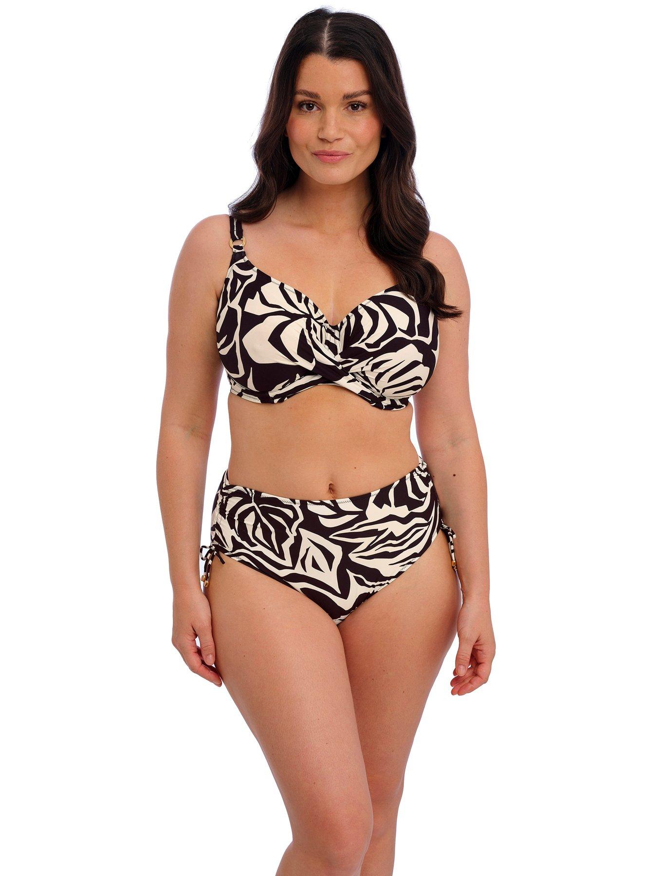 Fantasie Aruba Nights Underwired Full Cup Bikini Top -black/cream