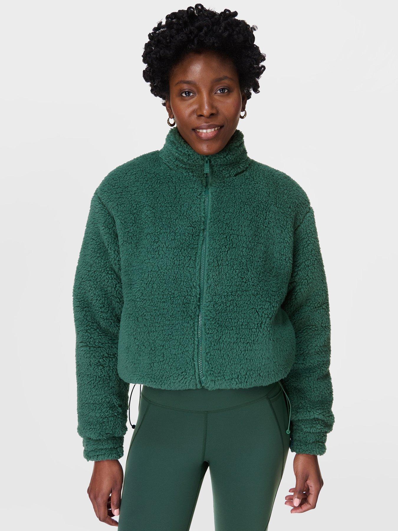 undefined Womens Training Canyon Fleece Zip Up - Green - Green