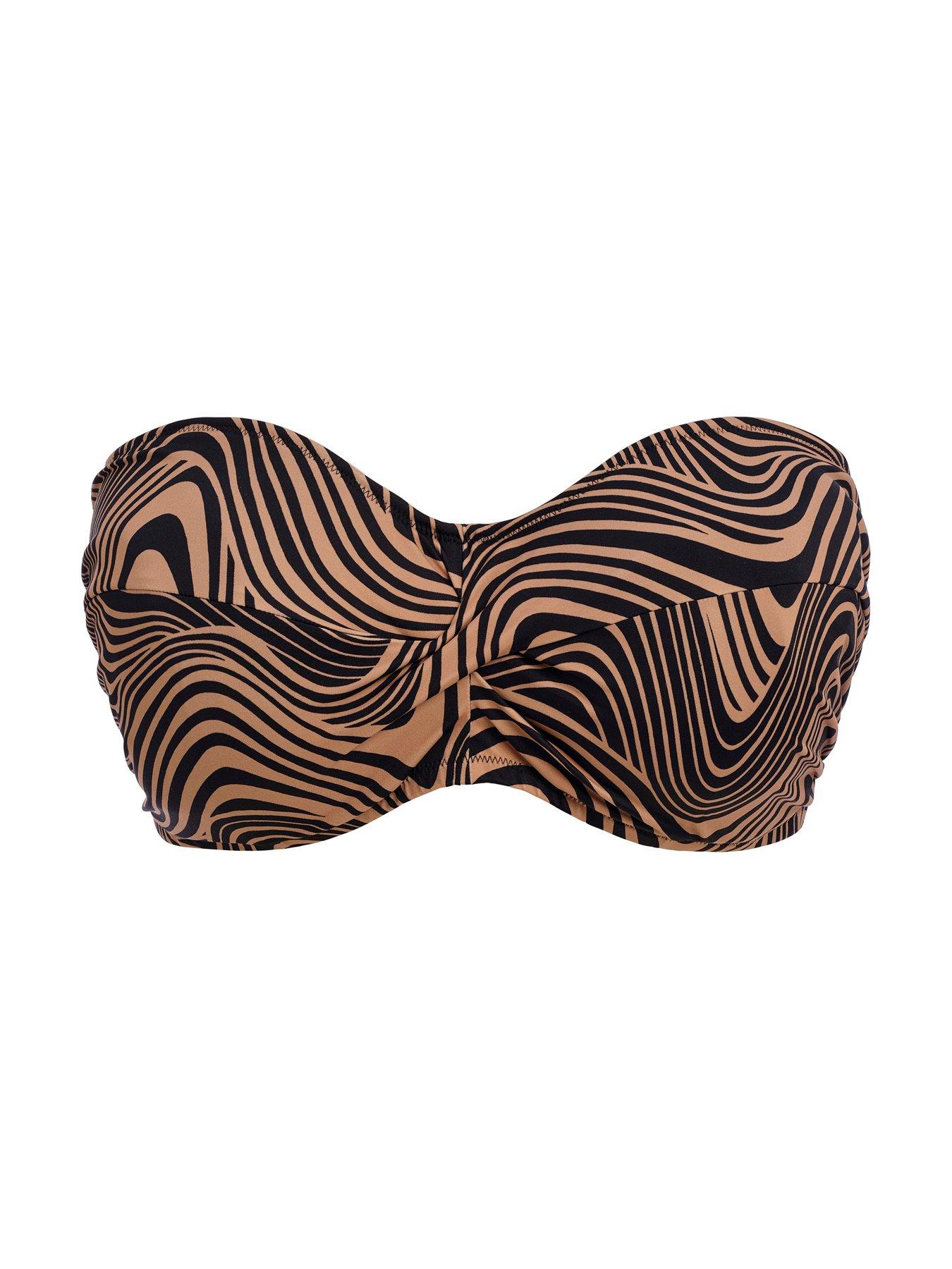Image 4 of 4 of Fantasie Pemba Island UW Twist Bandeau Bikini Top - Black