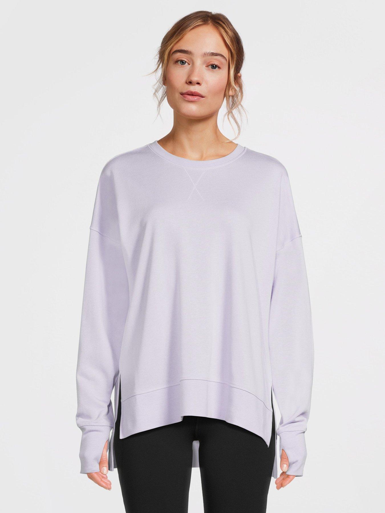 Sweaty Betty Womens Training After Class Longline Sweatshirt - Purple