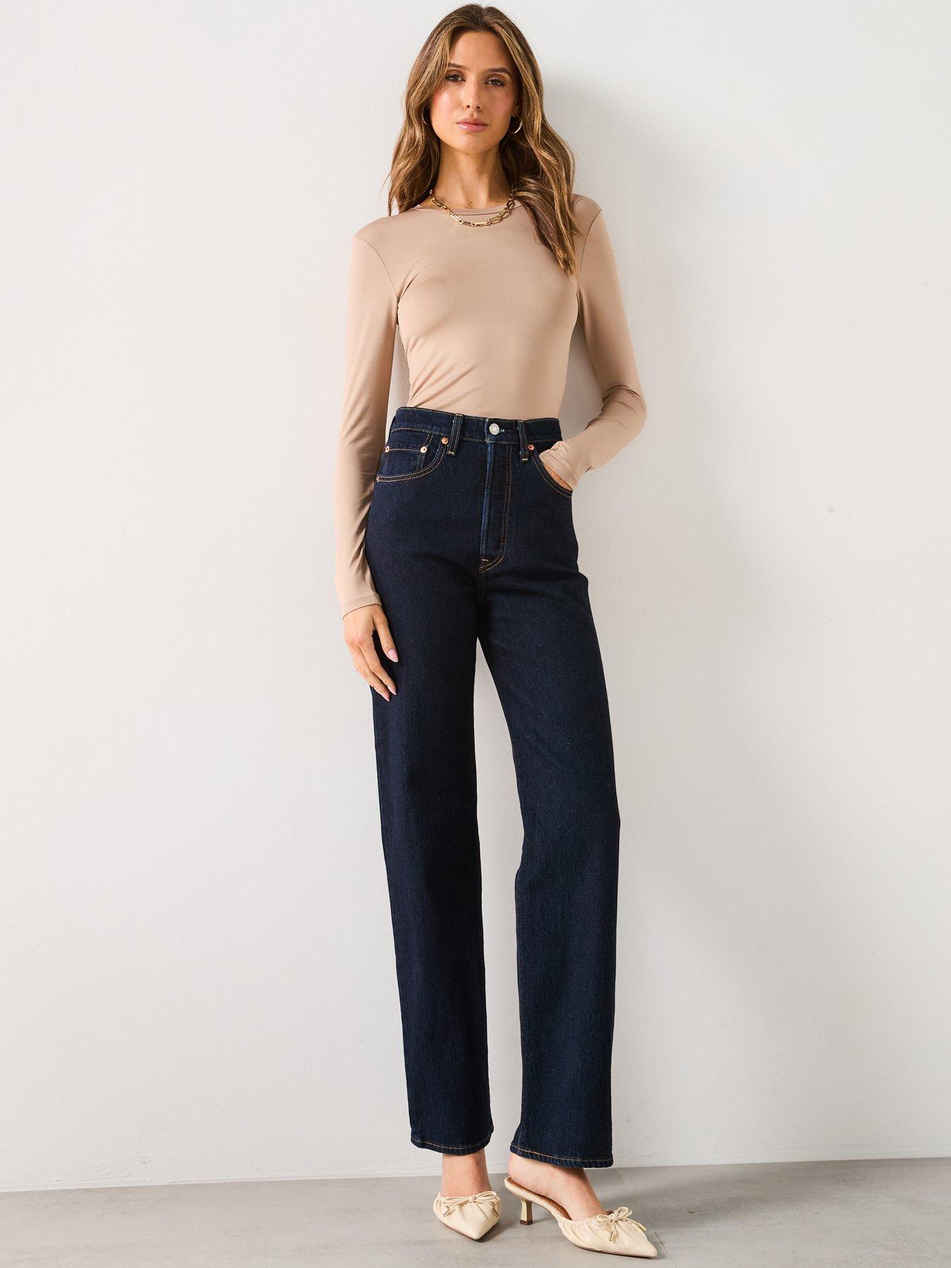  image of v-by-very-soft-touch-essential-long-sleeve-top-taupe
