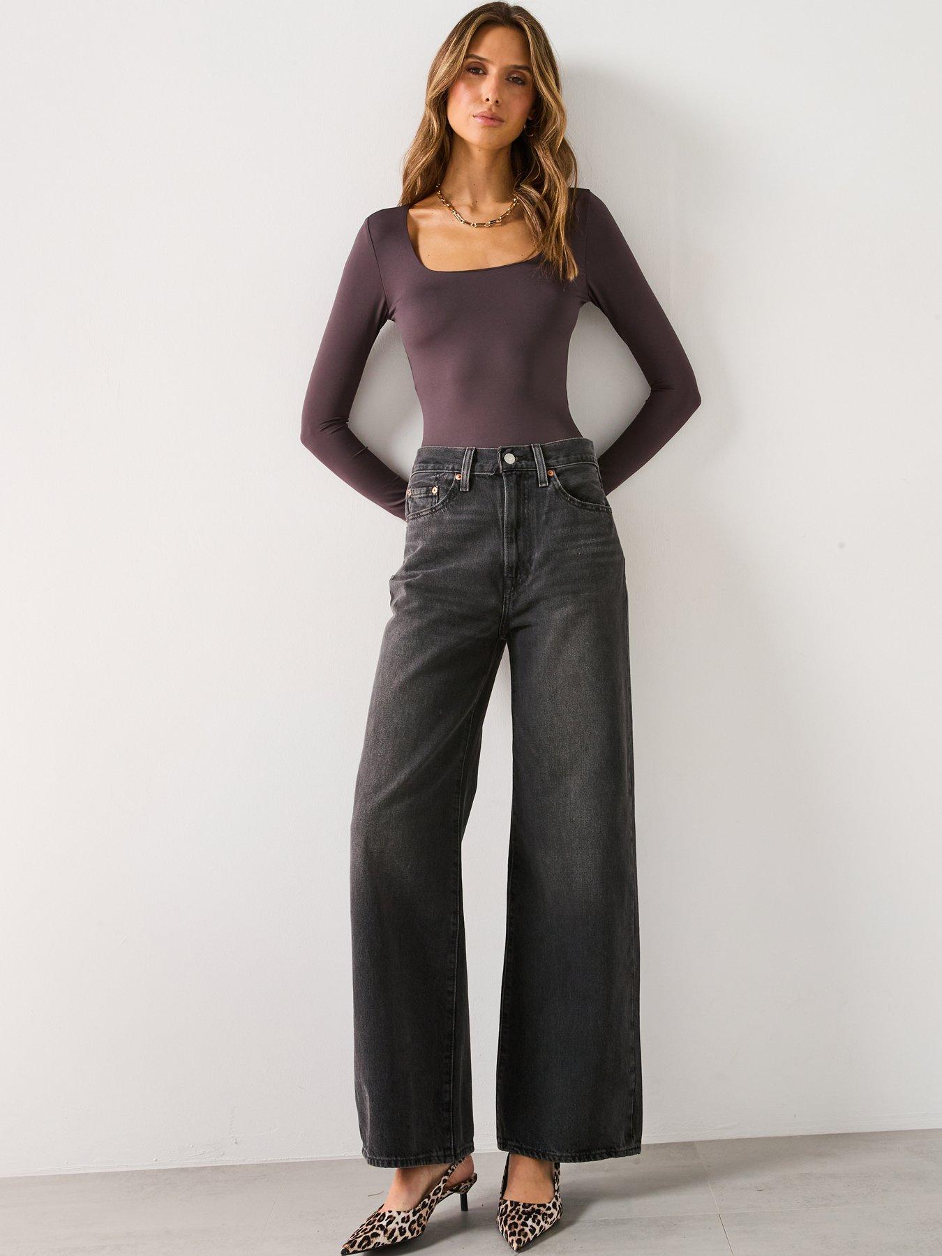  image of v-by-very-soft-touch-essential-long-sleeve-bodysuit-brown