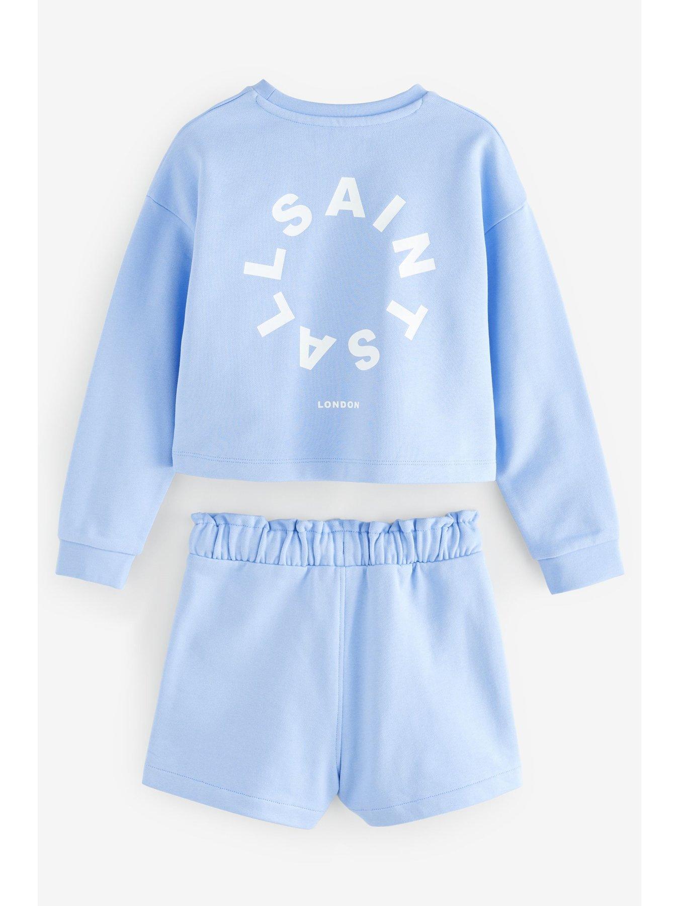  image of smallsaints-all-saints-tierra-sweat-set-blue