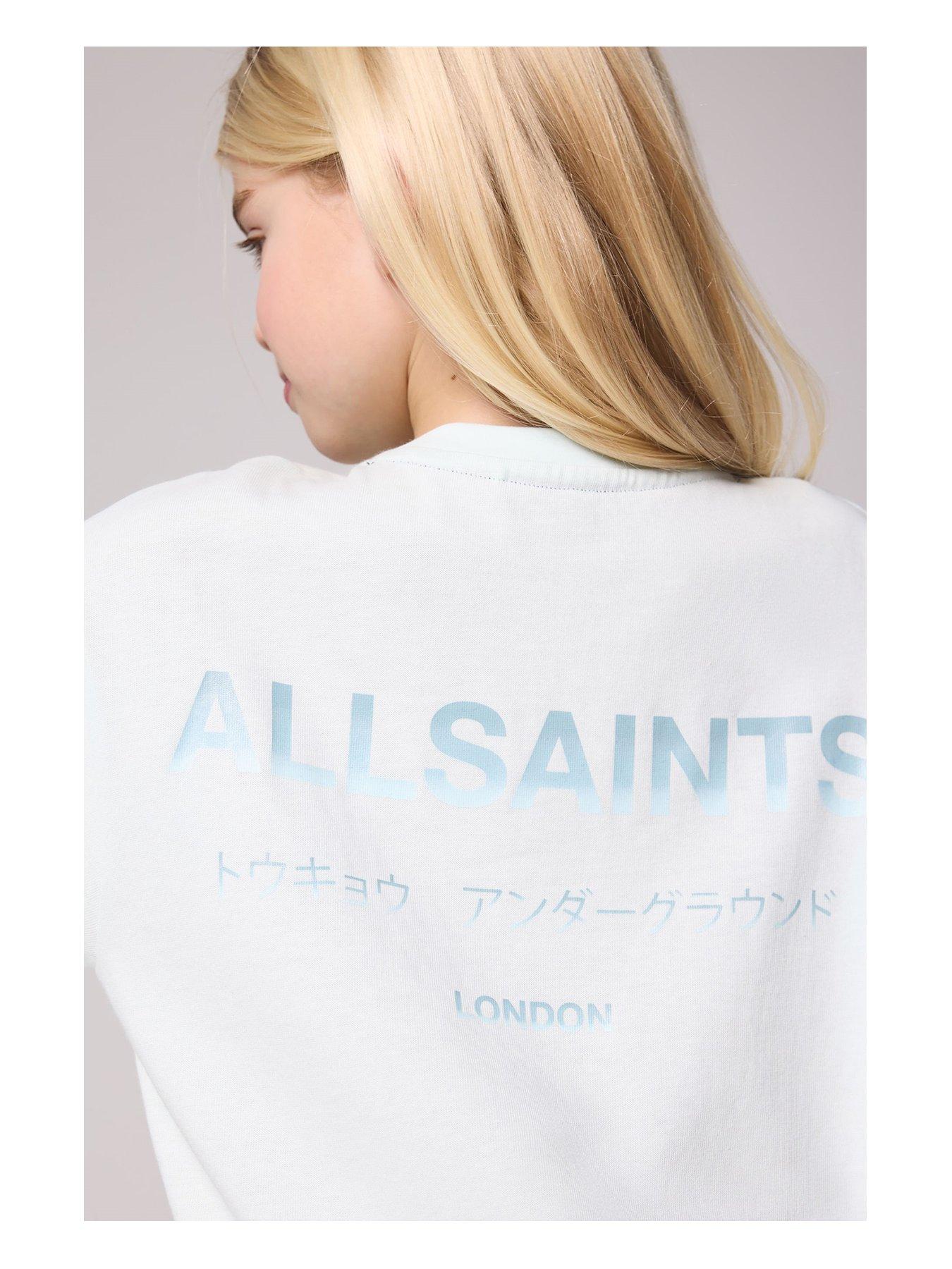  image of smallsaints-girls-logo-t-shirt-blue