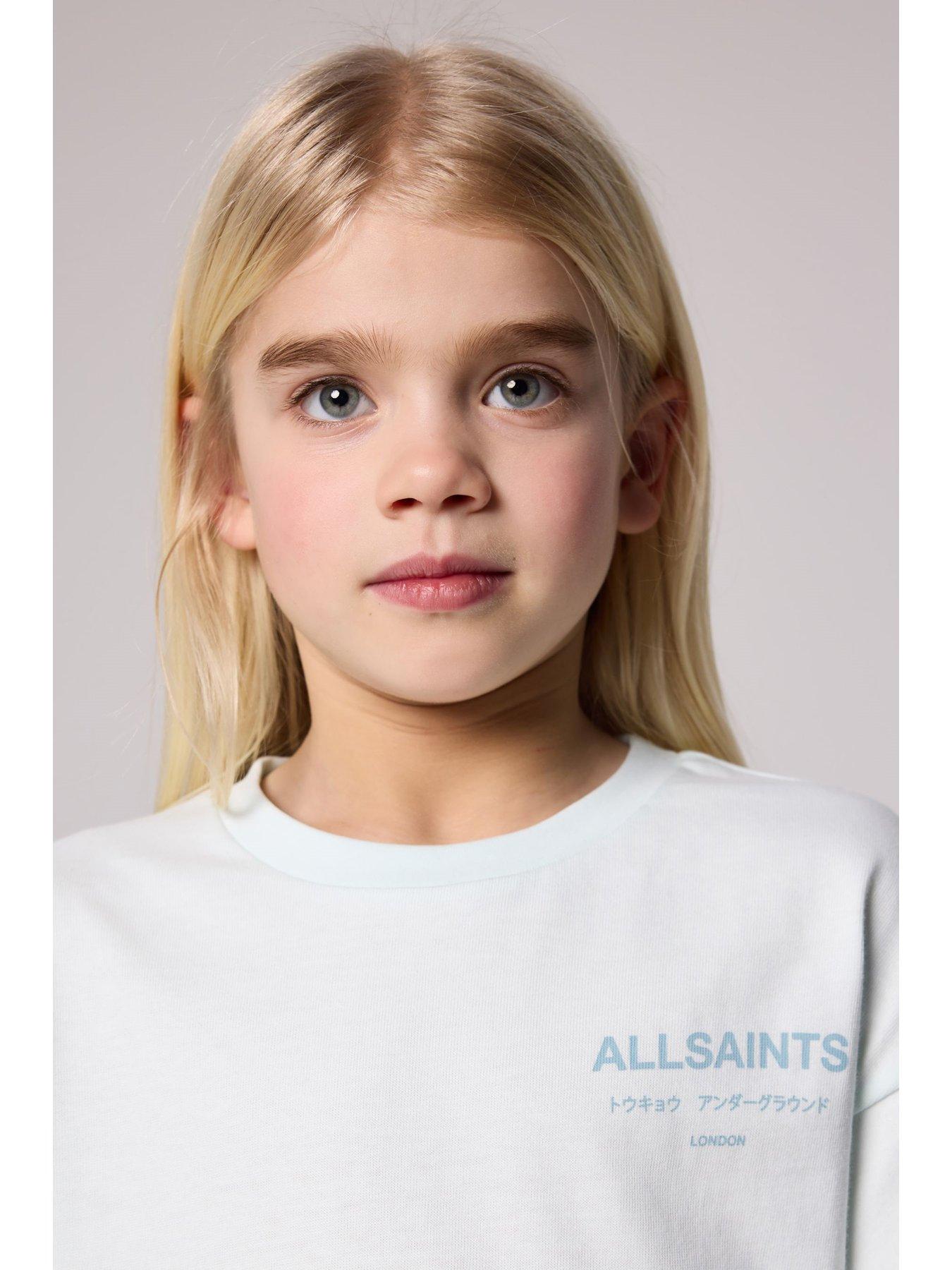  image of smallsaints-girls-logo-t-shirt-blue