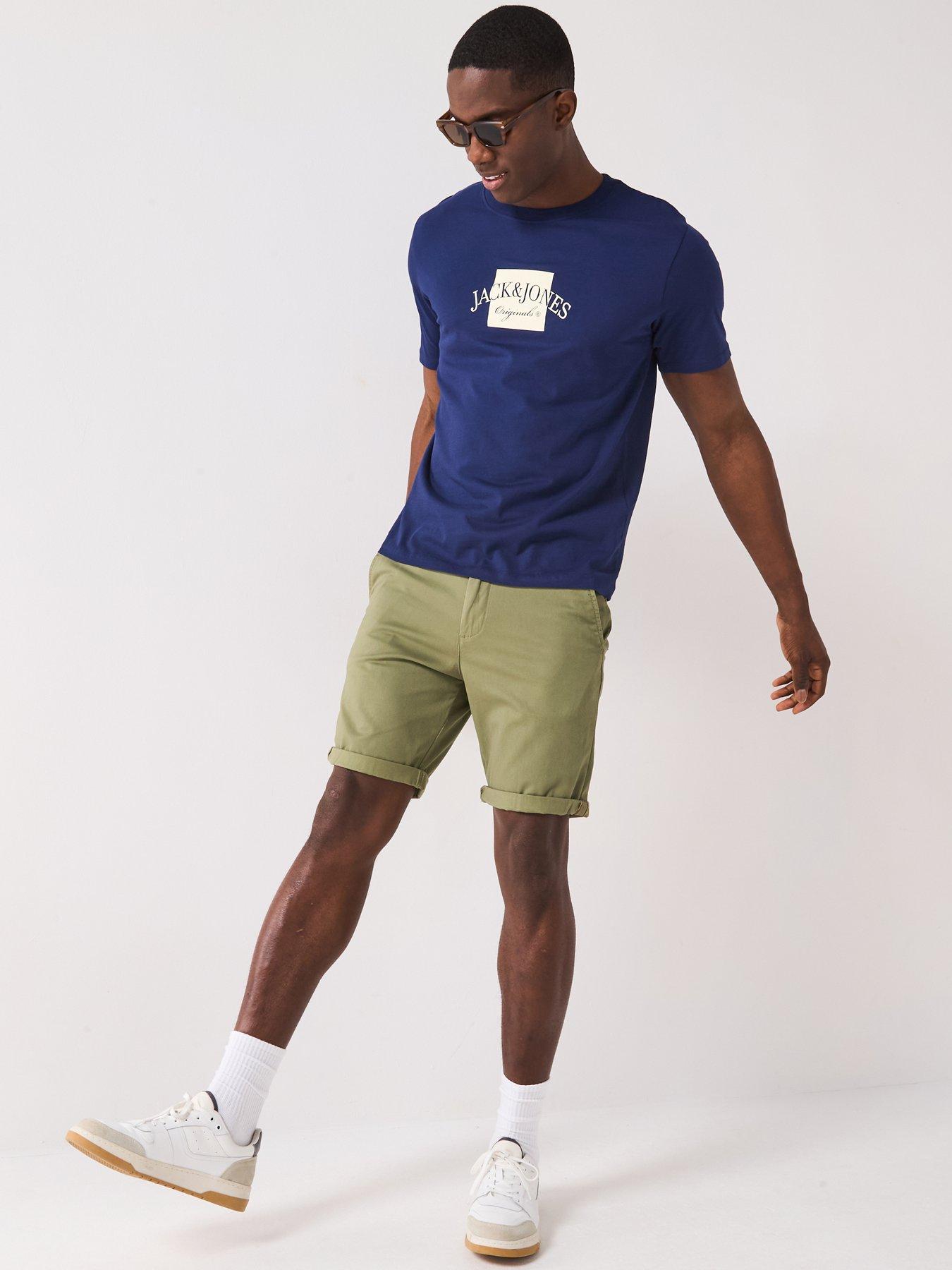  image of jack-jones-bowie-chino-shorts-deep-lichen-green