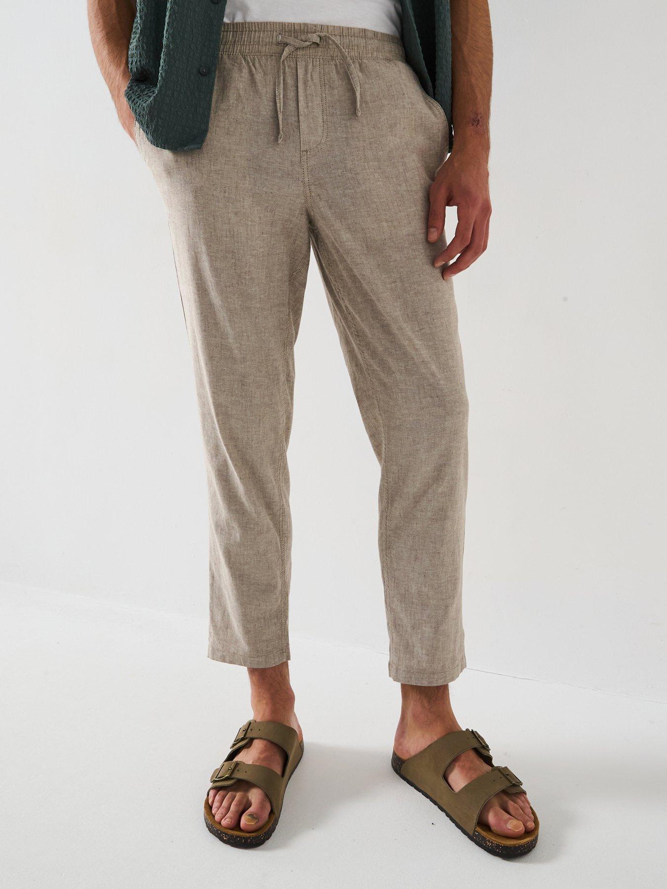 jack-jones-linen-blend-tapered-fit-trousers-morel