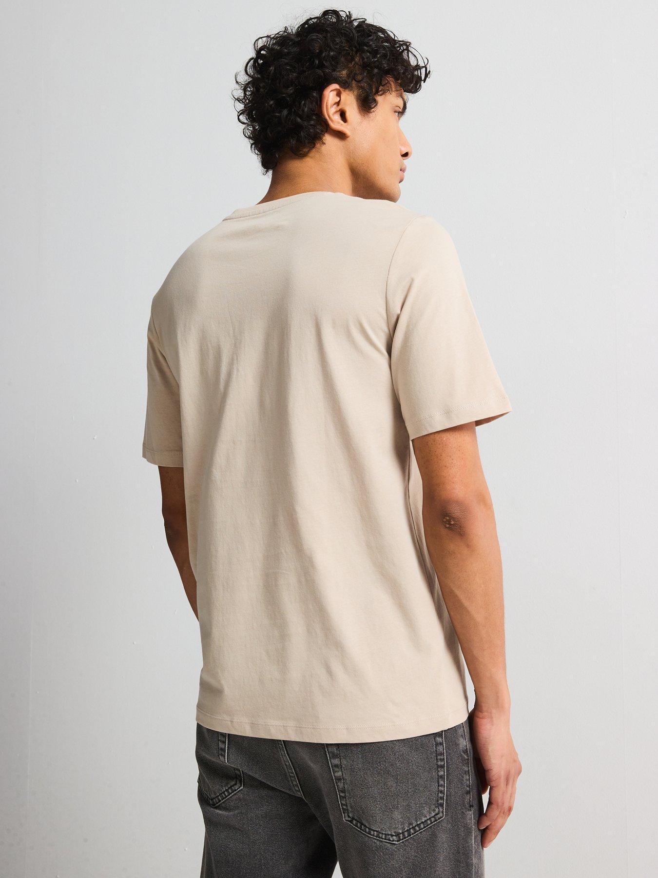  image of jack-jones-hawaii-box-logo-t-shirt-moonbeam