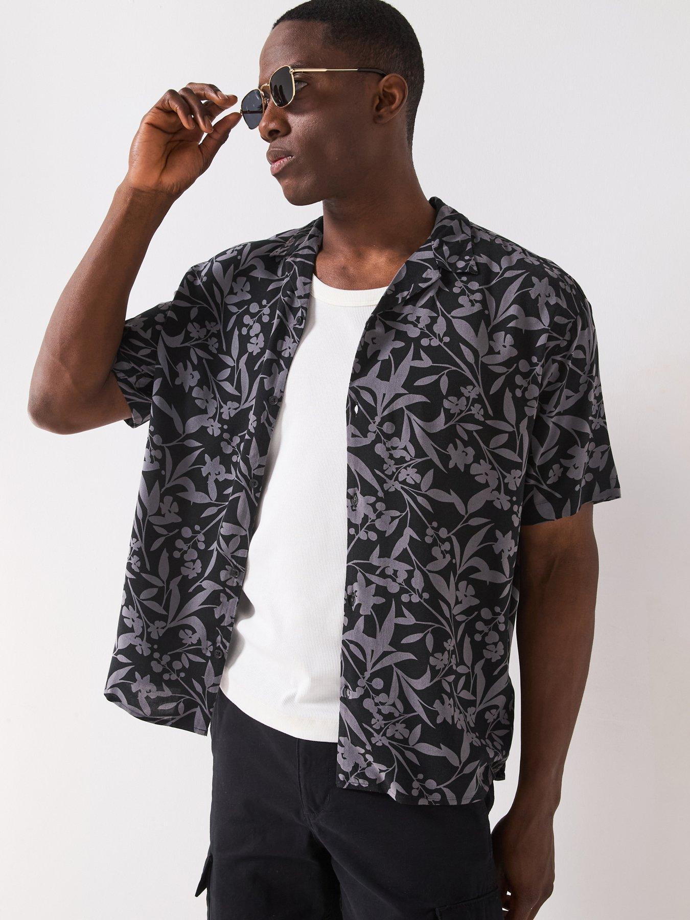 Image 1 of 6 of Jack & Jones Jeff Floral Resort Short Sleeve Shirt - Castlerock