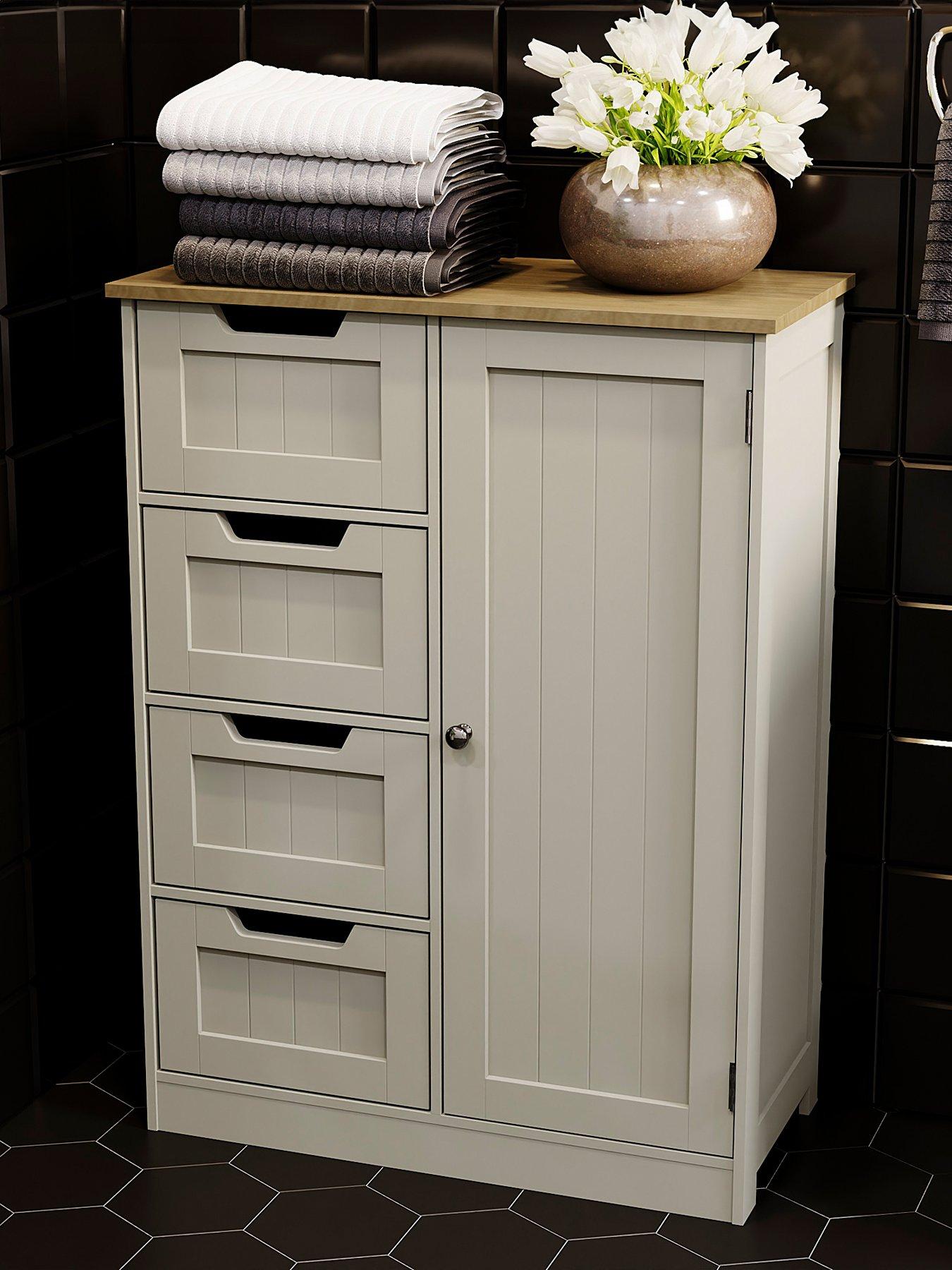 Bath Vida Priano 4 Drawer 1 Door Freestanding Unit